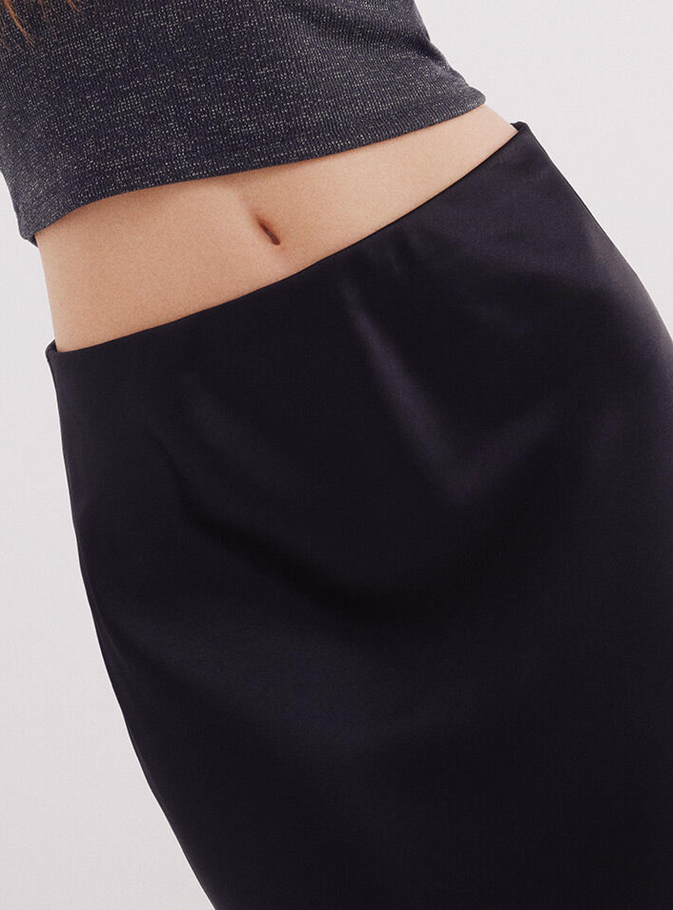 Falda Midi Satinada-2