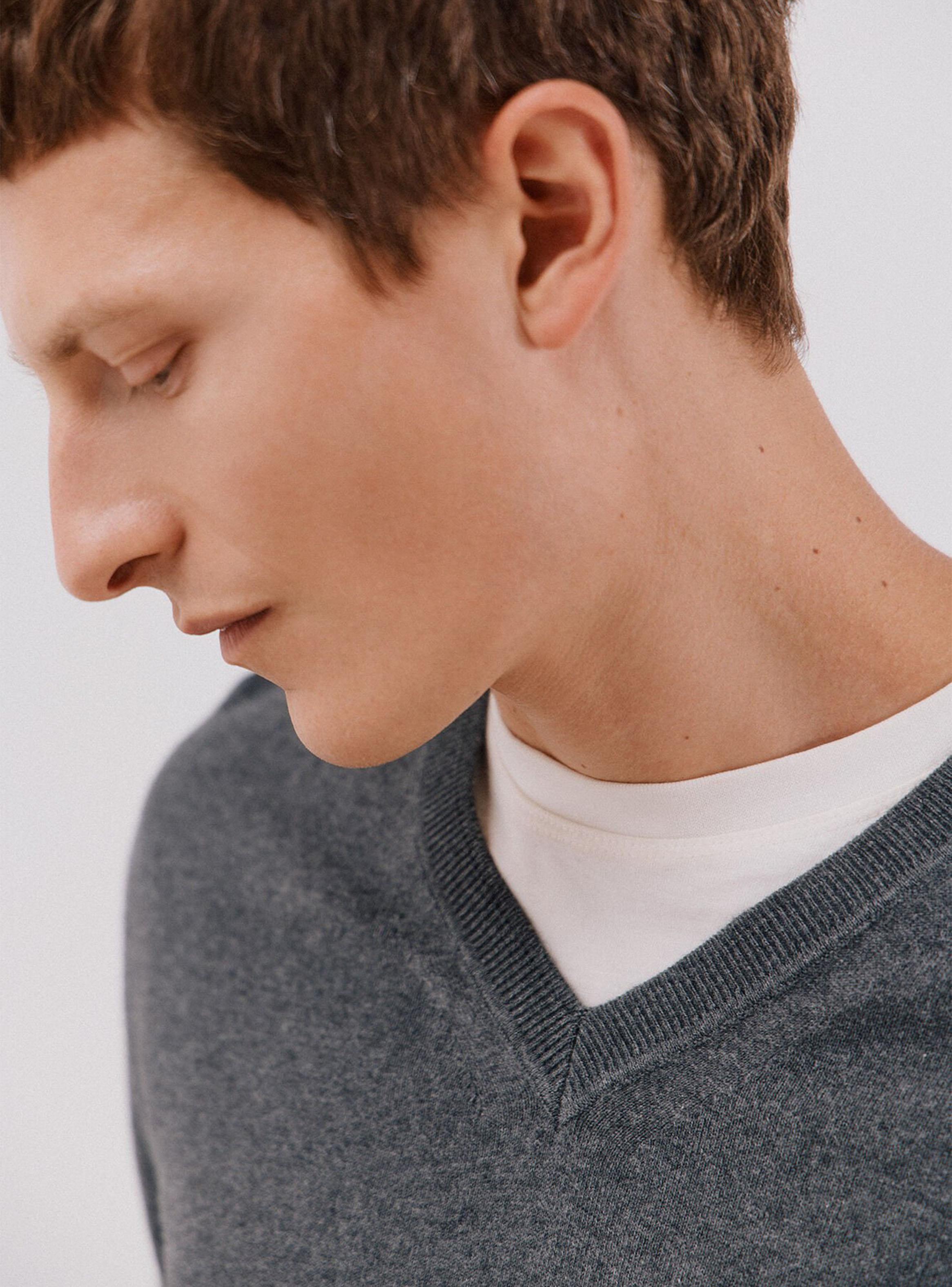 Chaleco Algodón Cashmere Cuello V-3