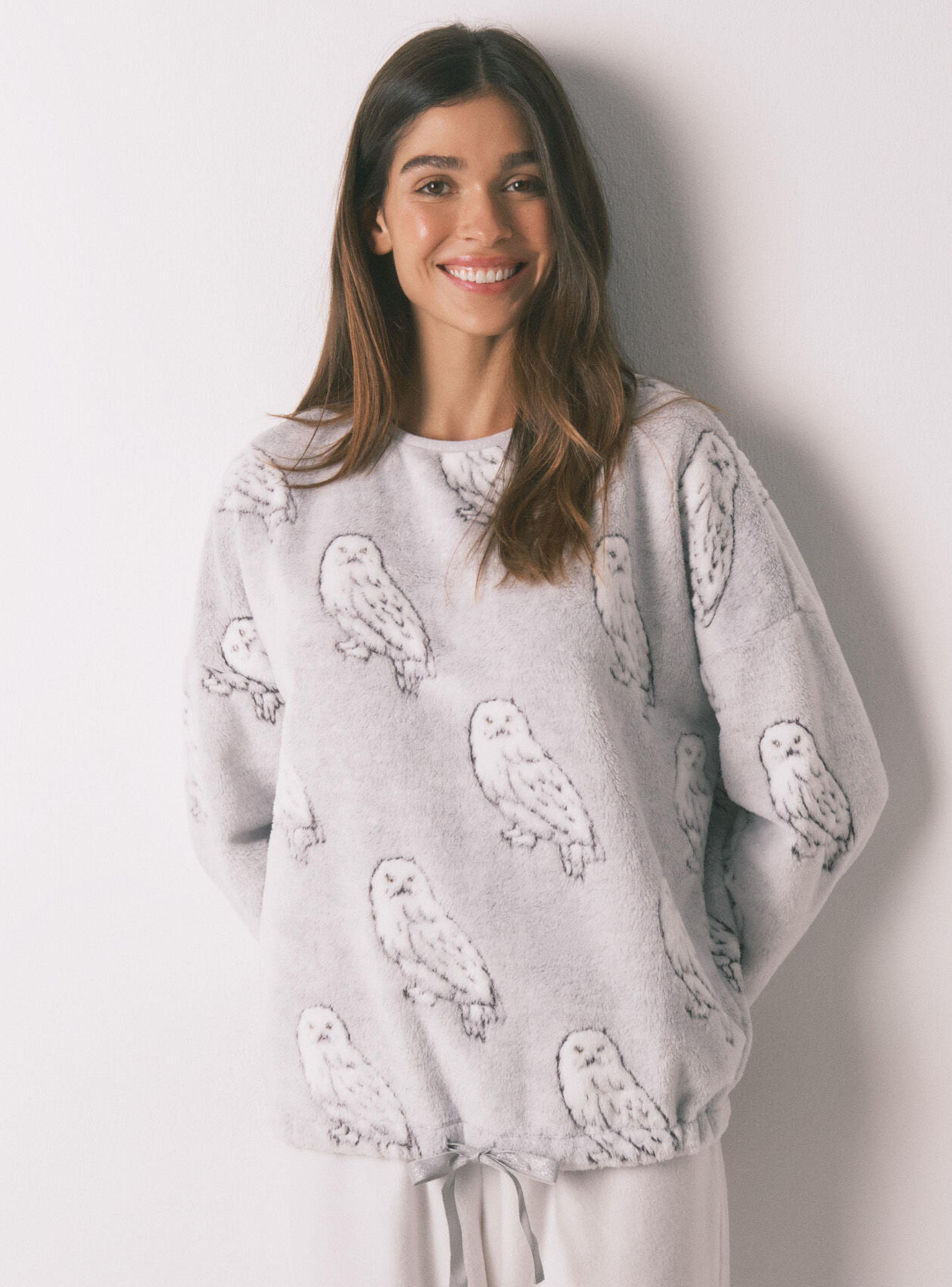 Pijama Largo Polar Suave Estampado Hedwig-2