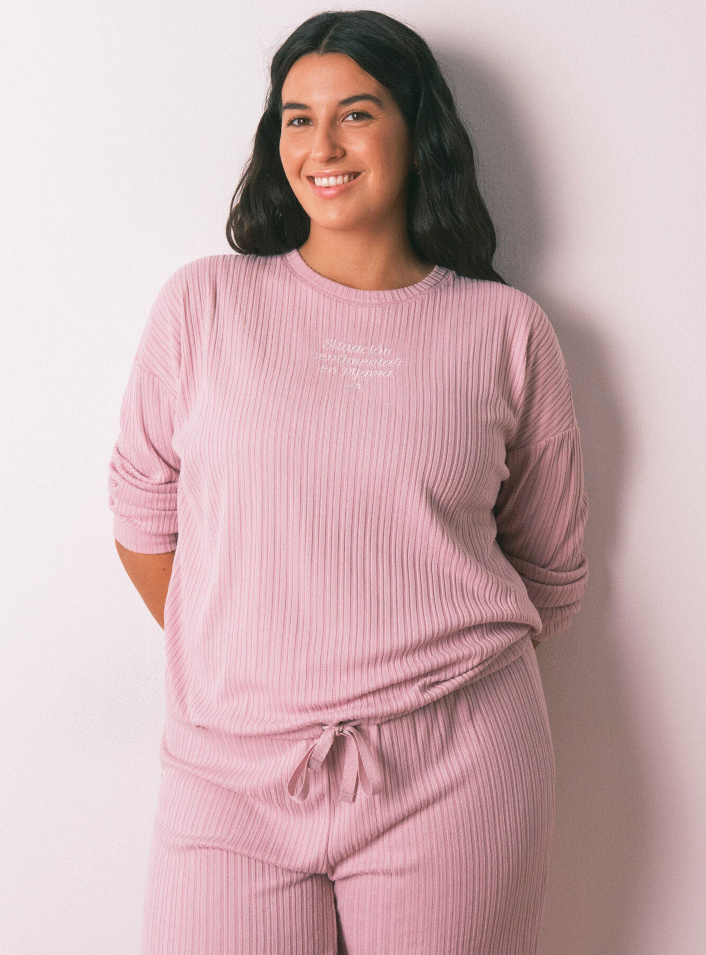 Pijama Largo Vecina Rubia Punto Cálido Soft-2