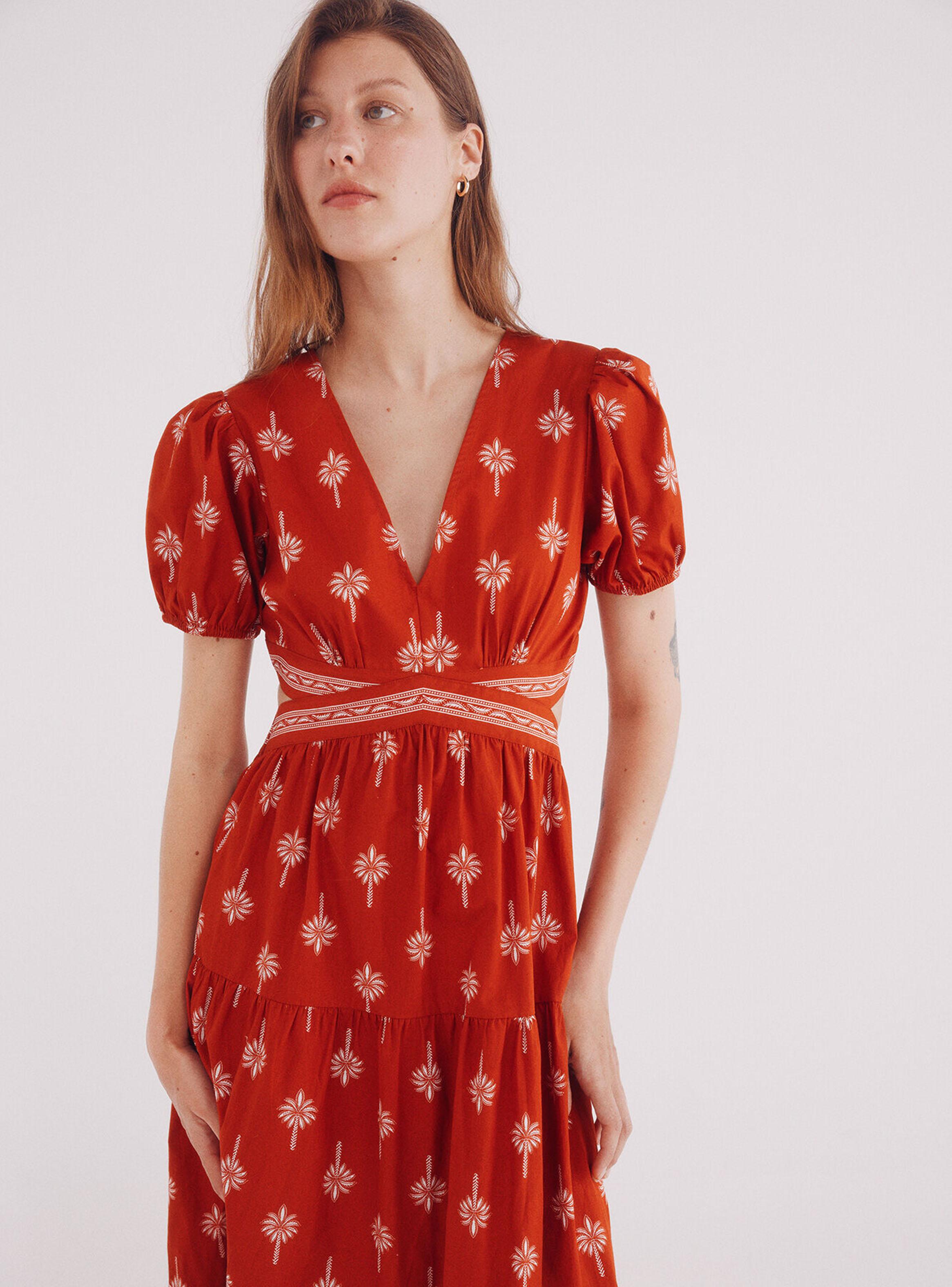 Vestido Midi Cut Out Estampado-2