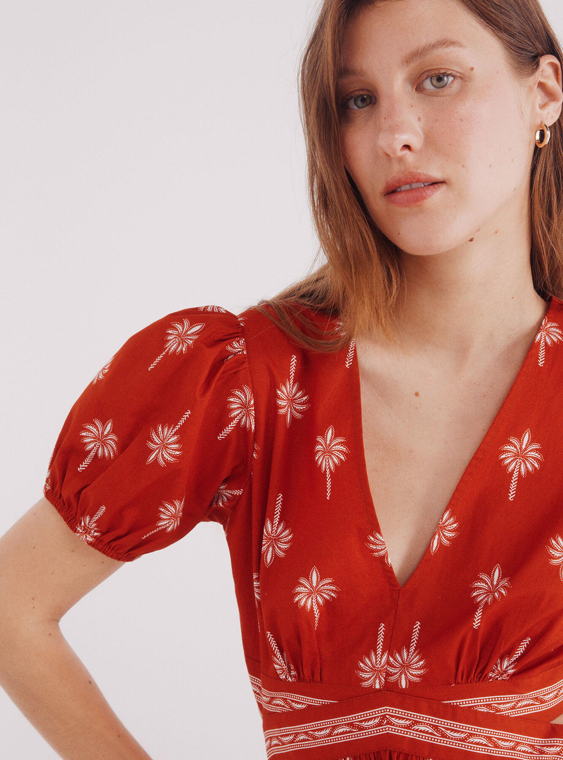 Vestido Midi Cut Out Estampado-4