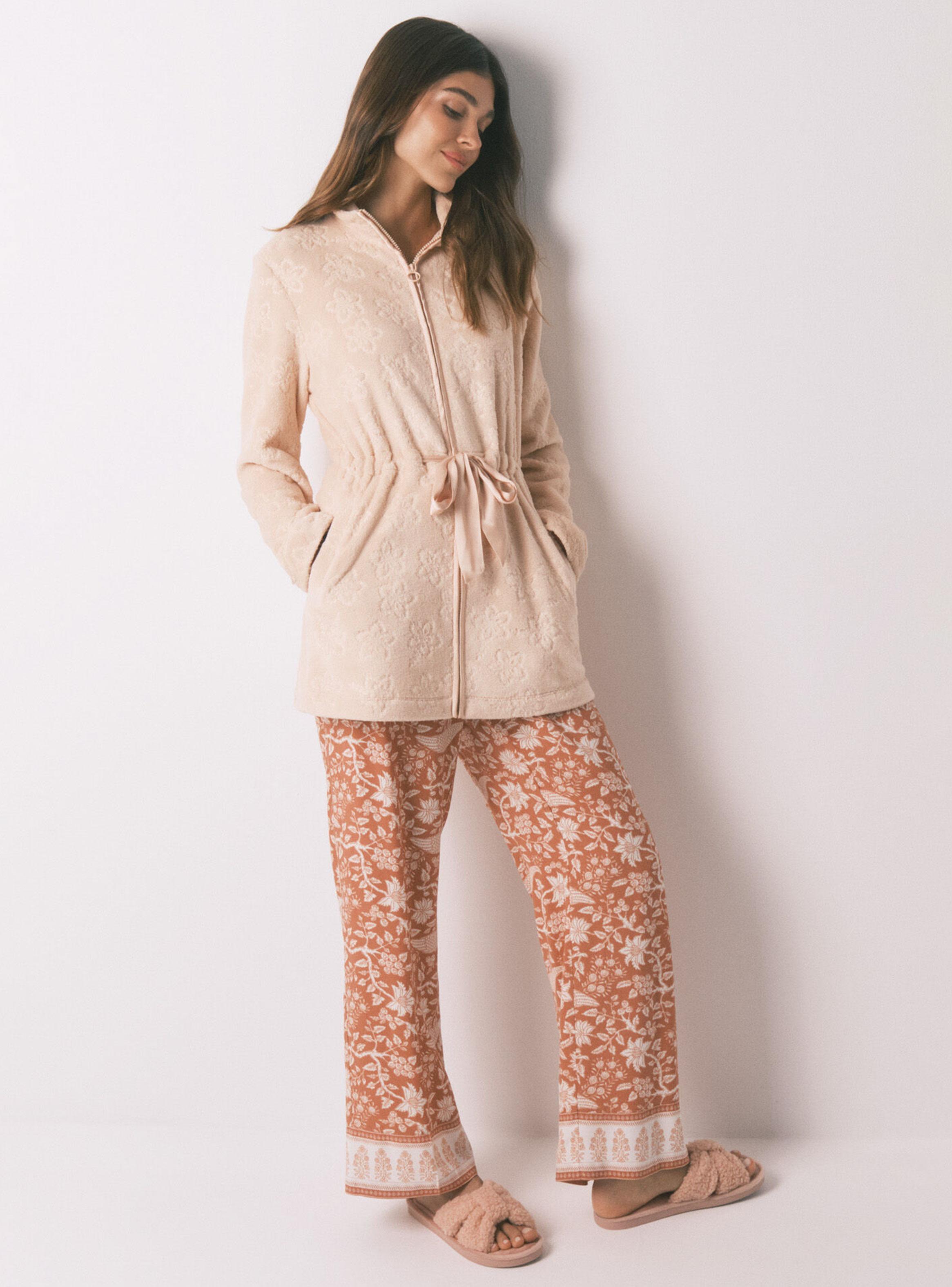 Bata Midi Polar Flores Naranja-3