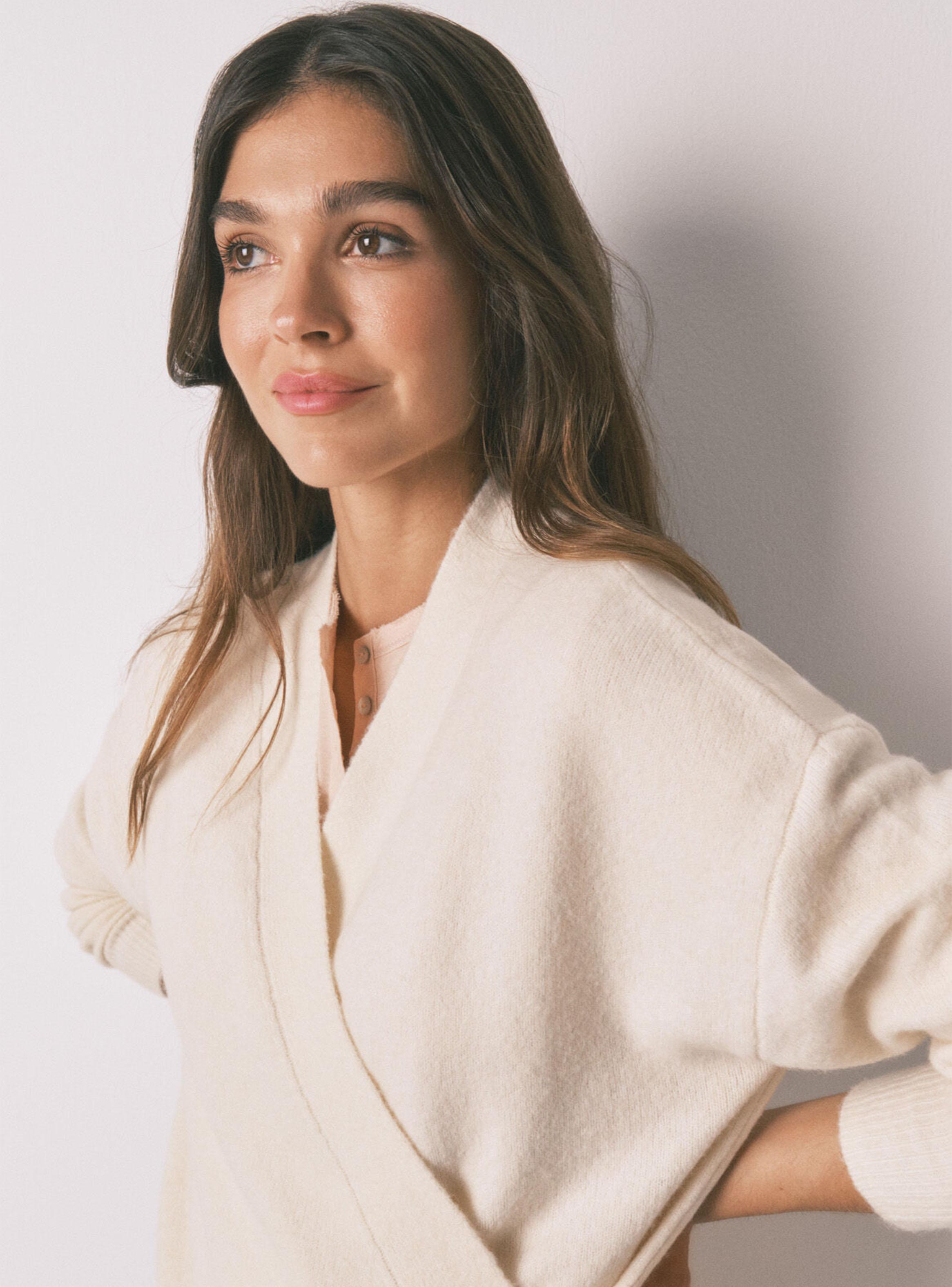 Cárdigan Tricot Marfil-3