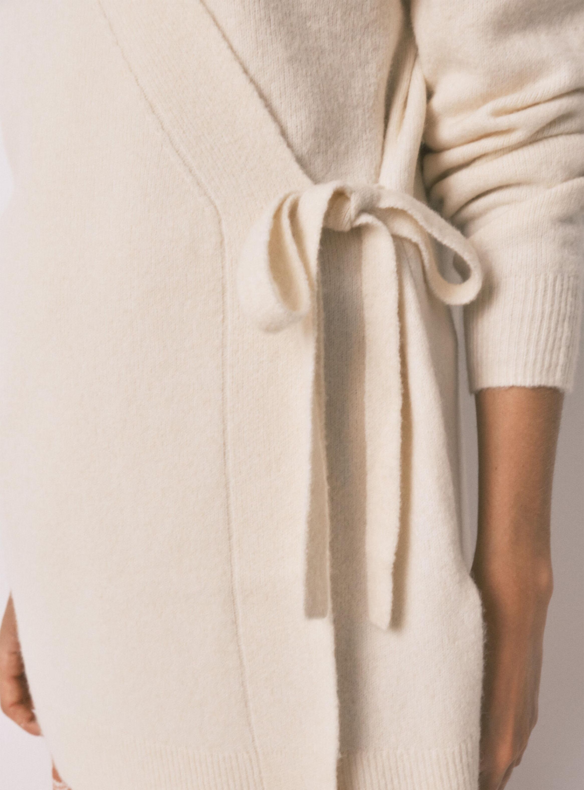 Cárdigan Tricot Marfil-4