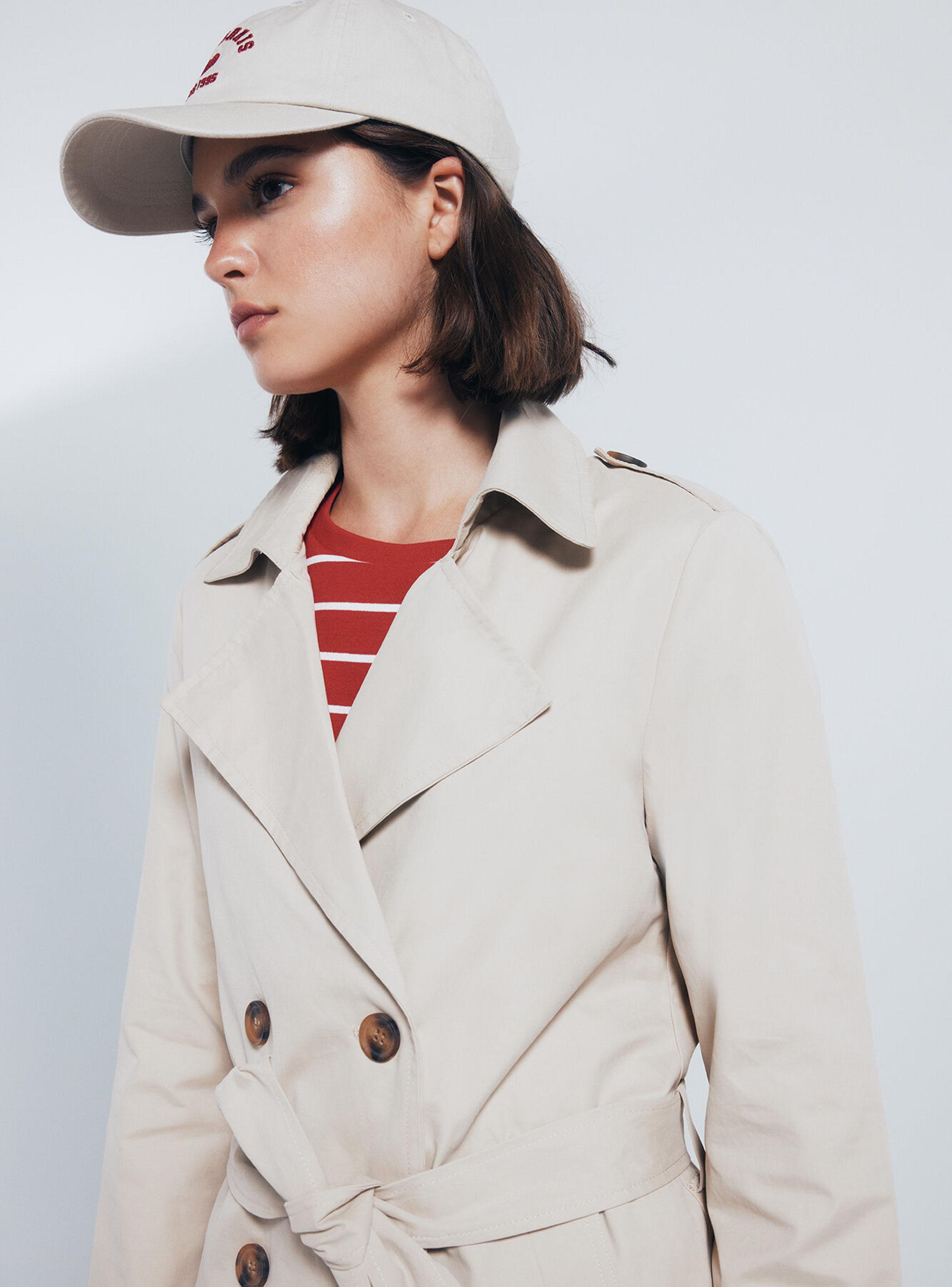 Chaqueta Gabardina Abotonada con Cinturón-3