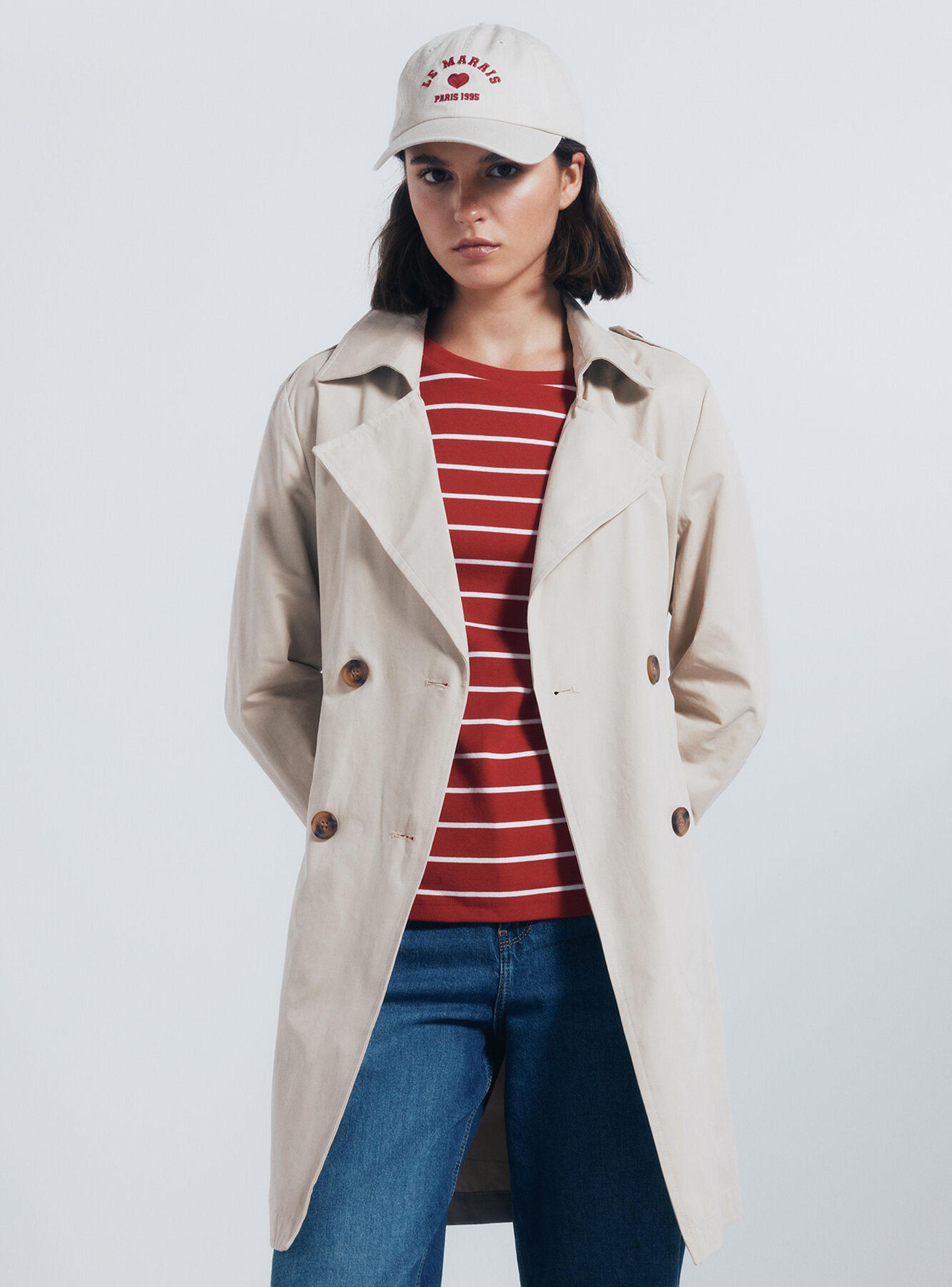 Chaqueta Gabardina Abotonada con Cinturón-2