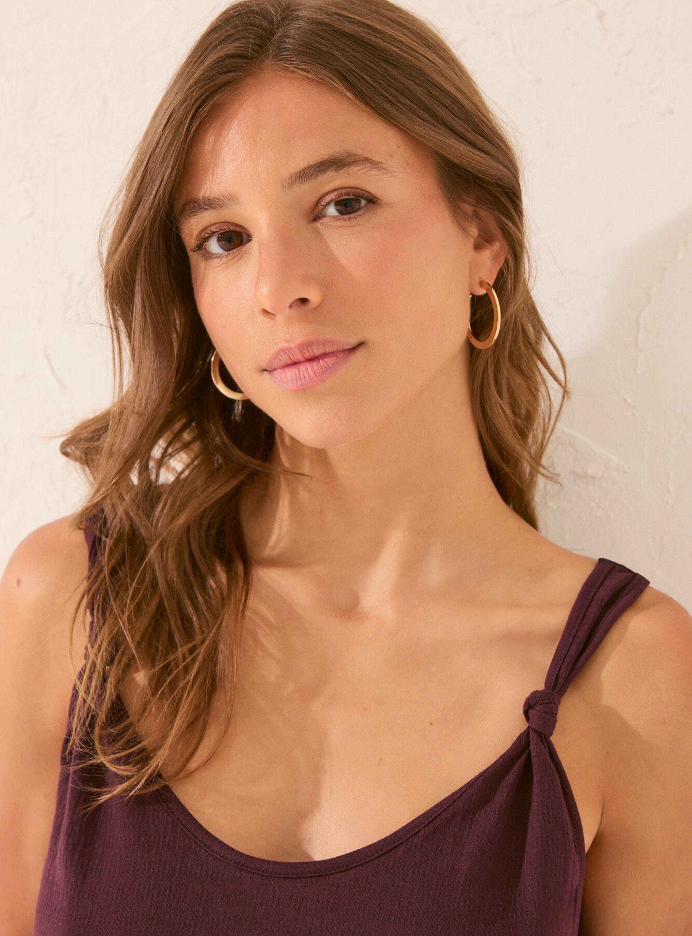 Polera Tirantes Viscosa Granate-3