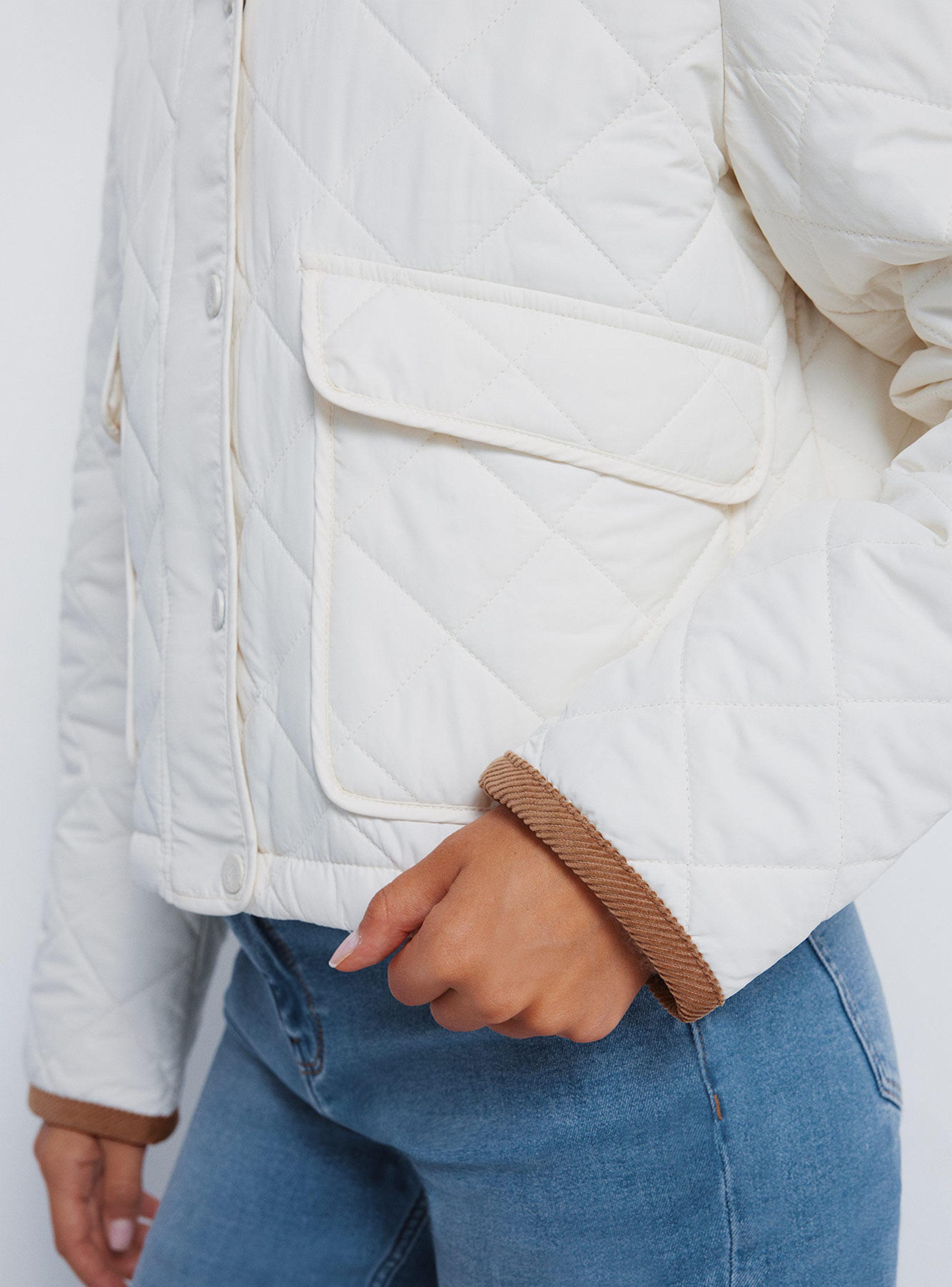 Chaqueta Corta Acolchada Cuello Pana-3