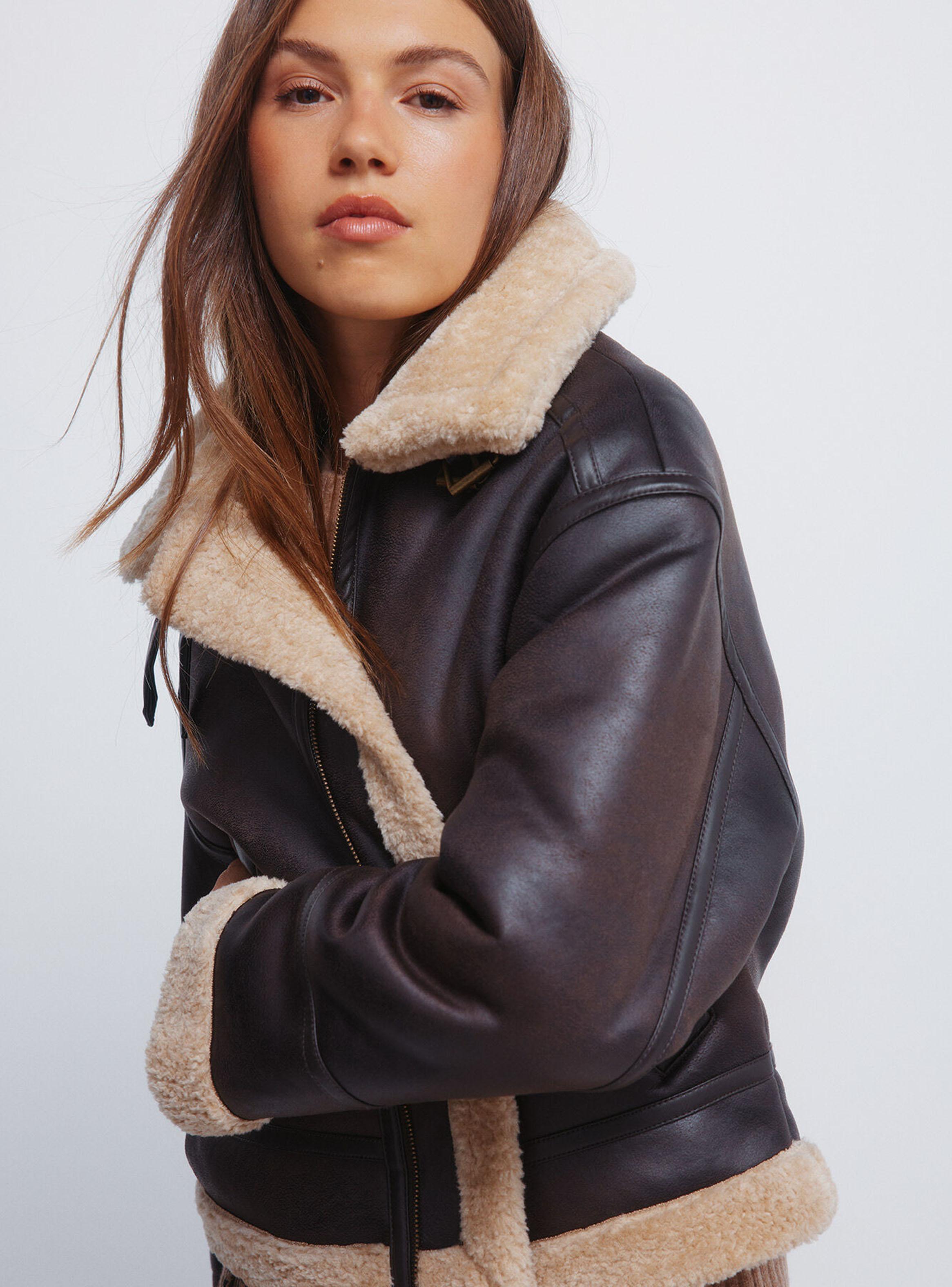 Cazadora Doble Faz Cuello Pelo-2