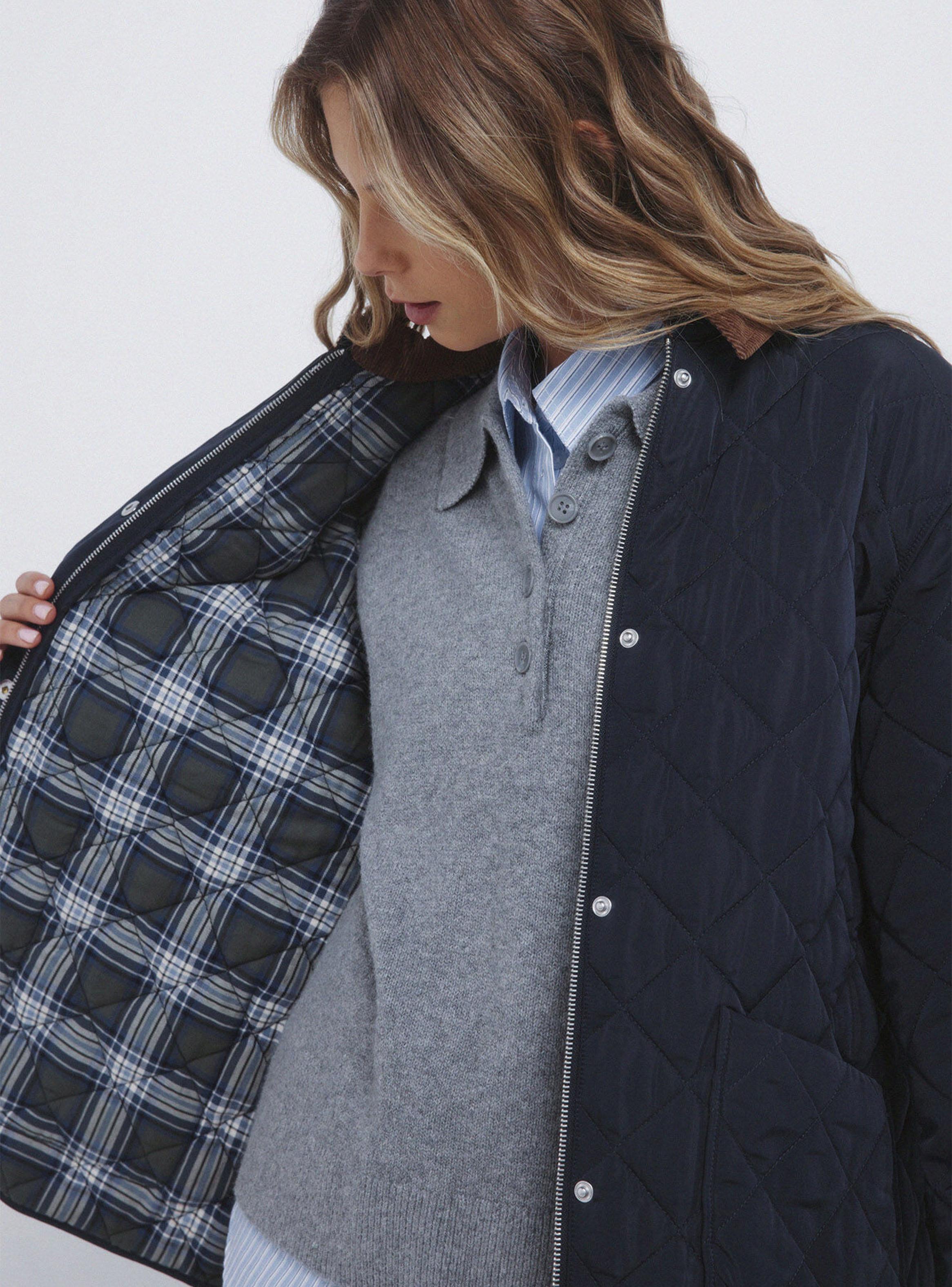 Chaqueta Acolchada Cuello Pana-3