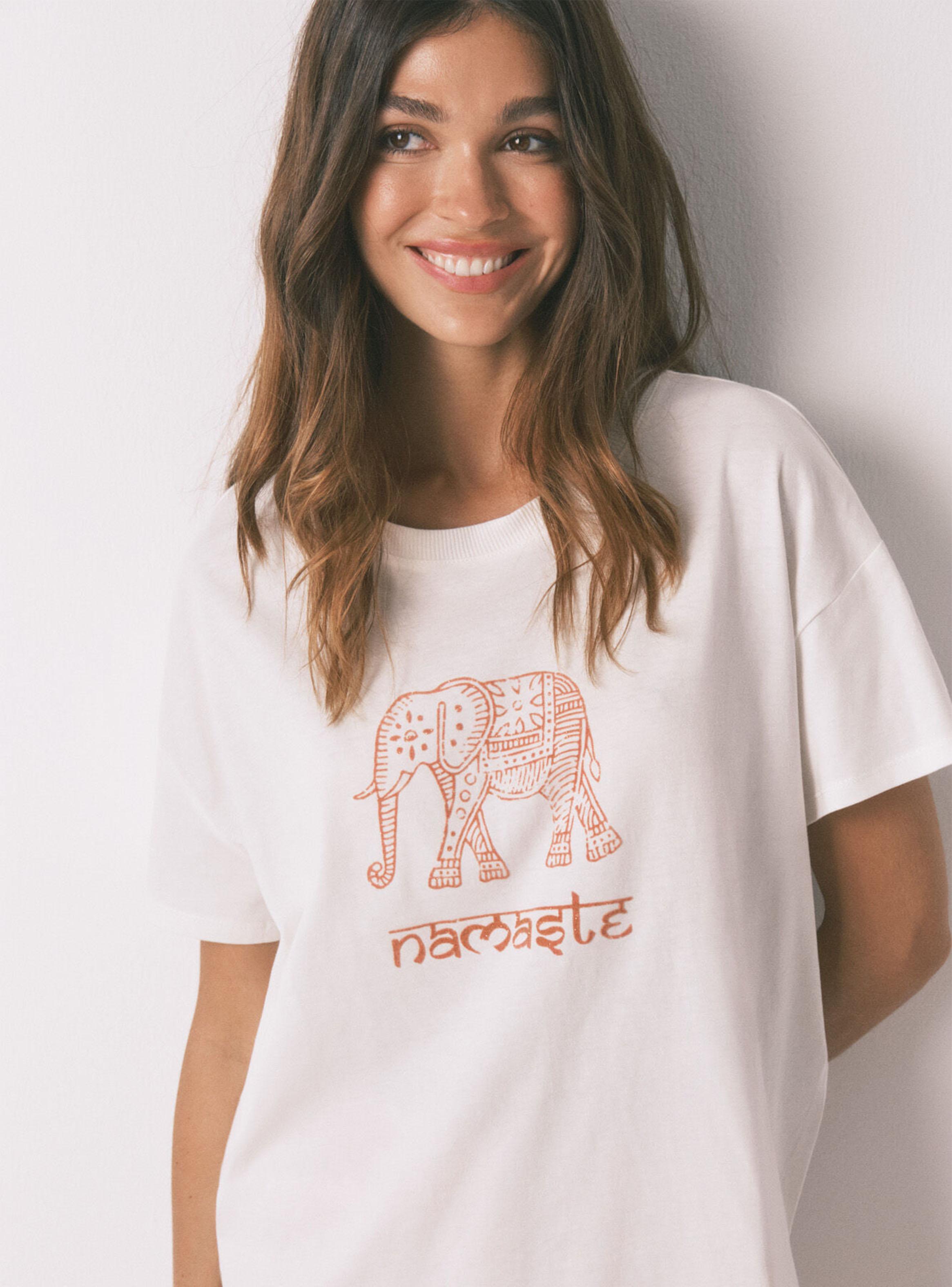 Camiseta Algodón Namaste Blanco-3