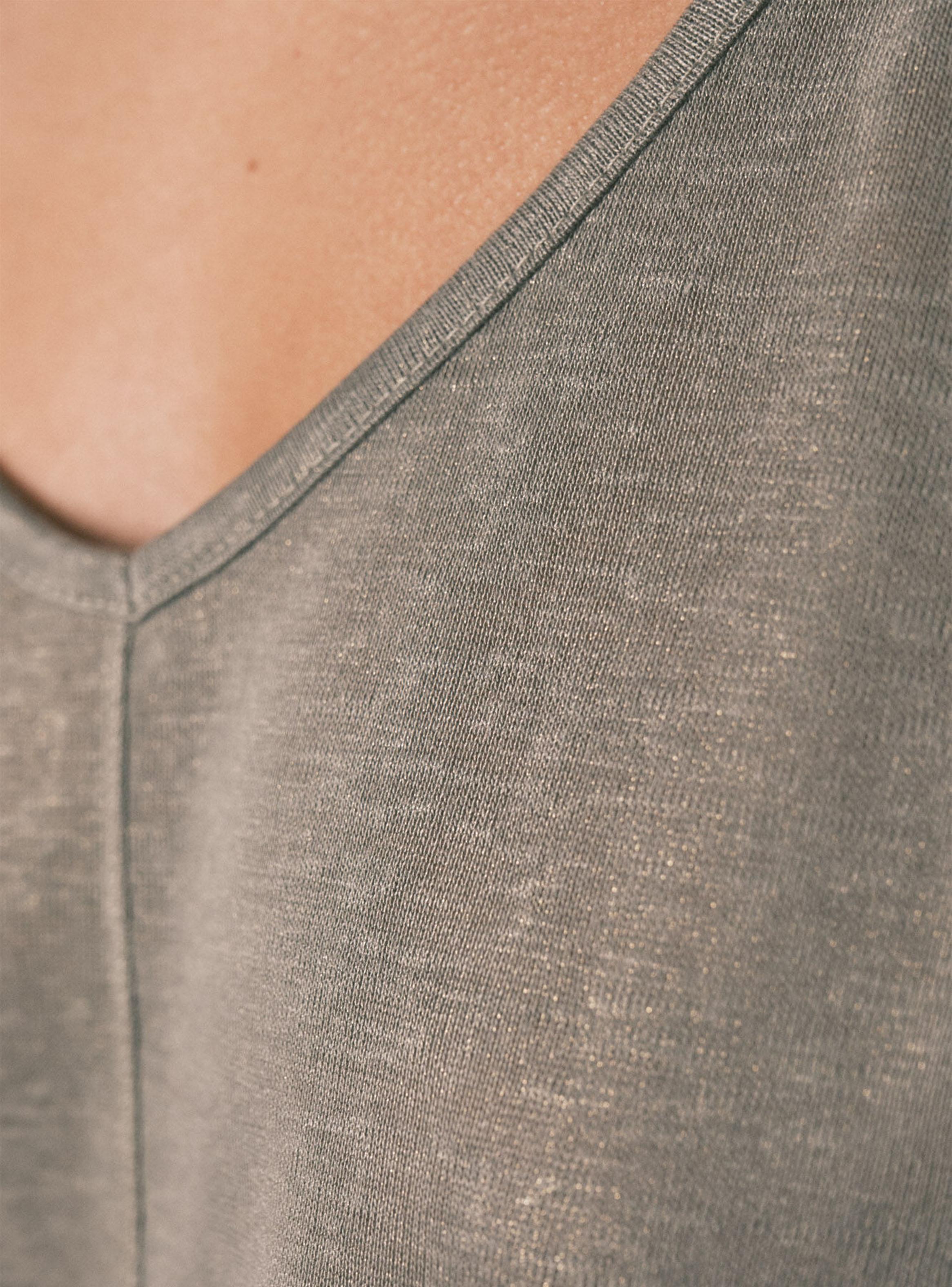 Camiseta Holgada Viscosa Verde Lurex-2