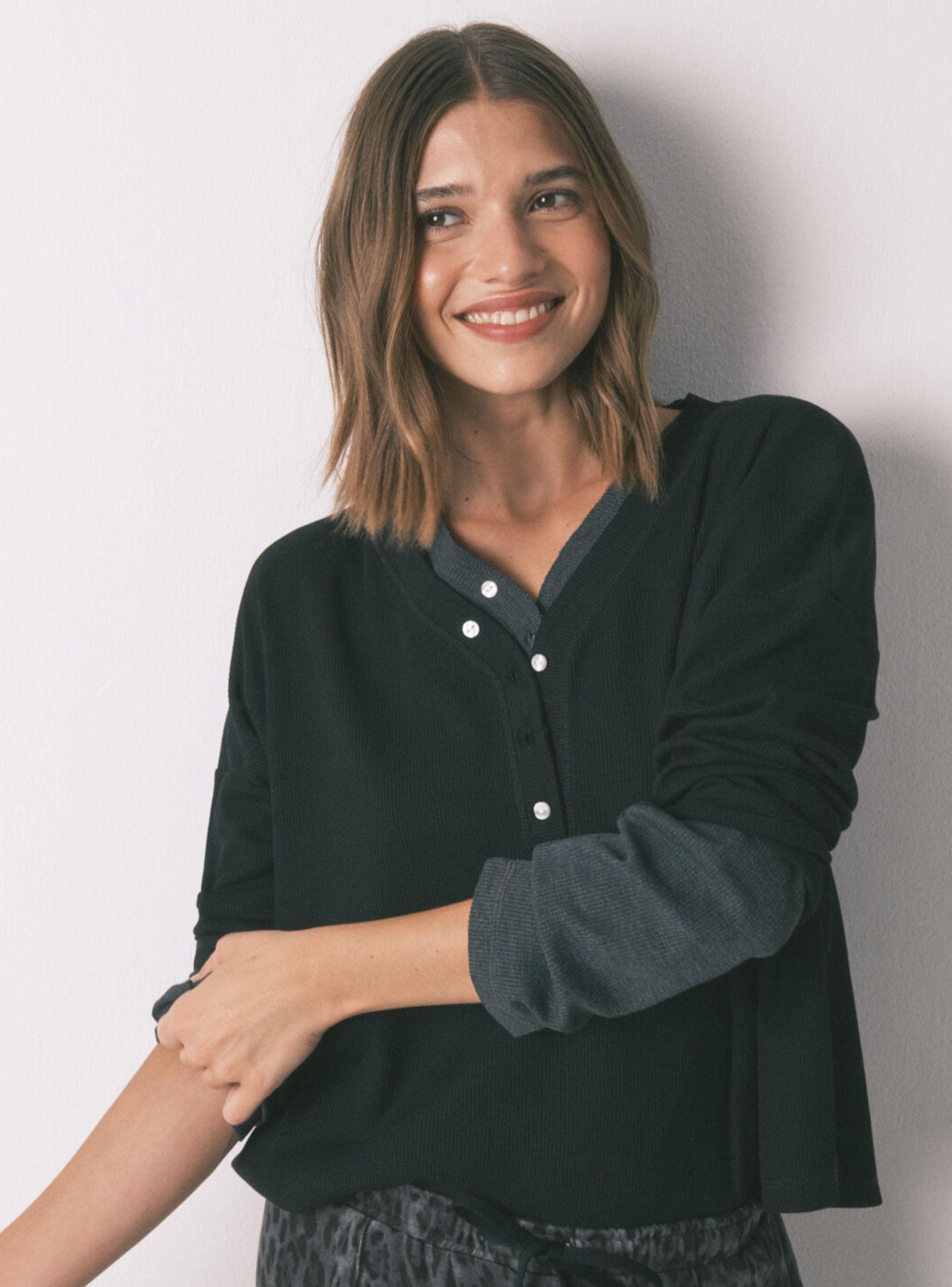 Camiseta Manga Larga Textura Waffle-2