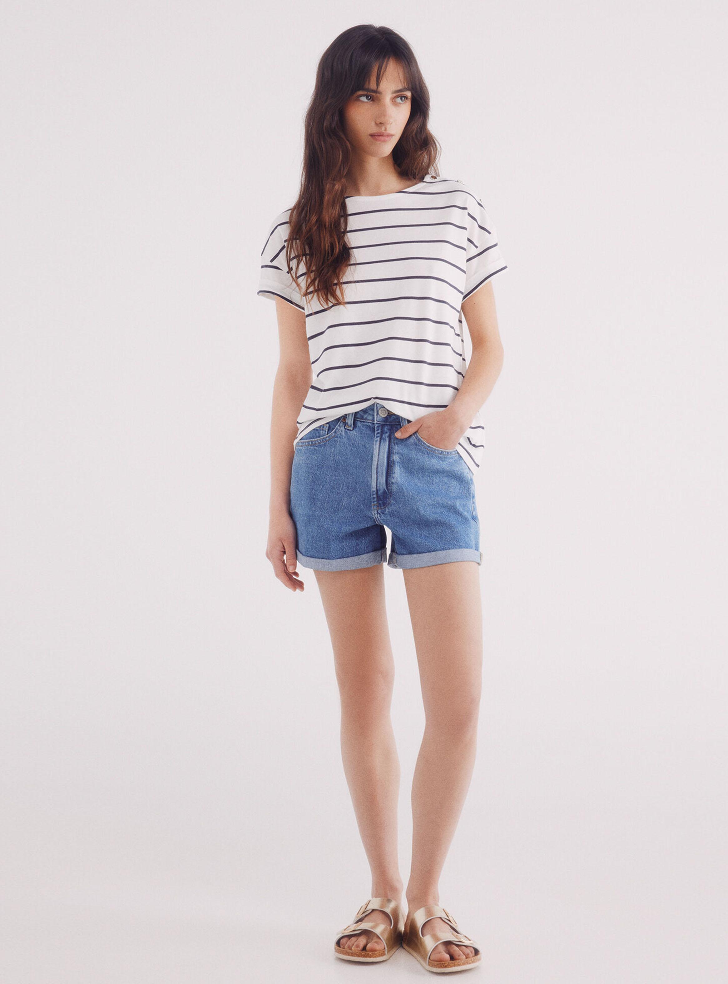 Polera Rayas Botones Hombro-3