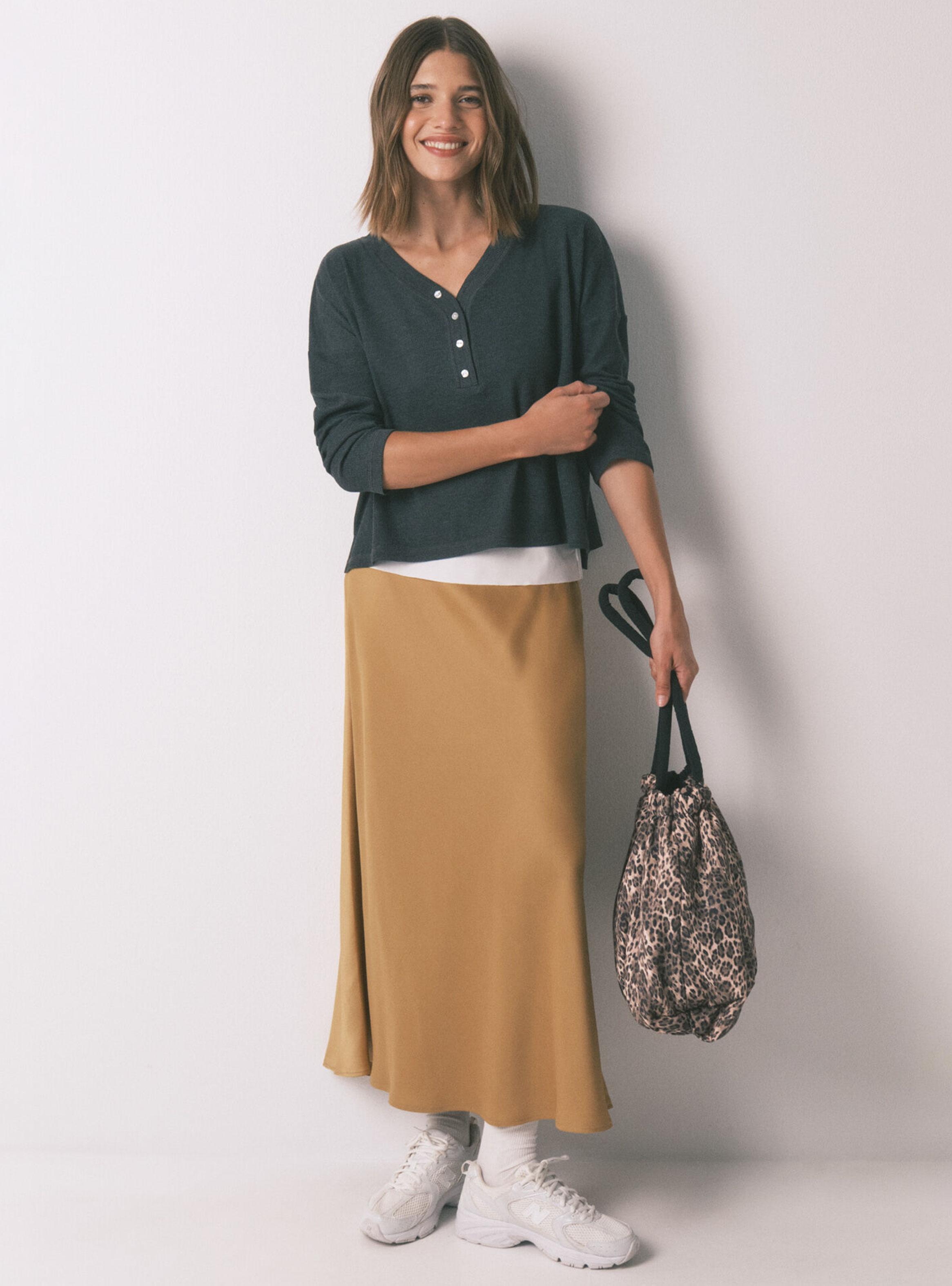 Camiseta Manga Larga con Textura Waffle-4