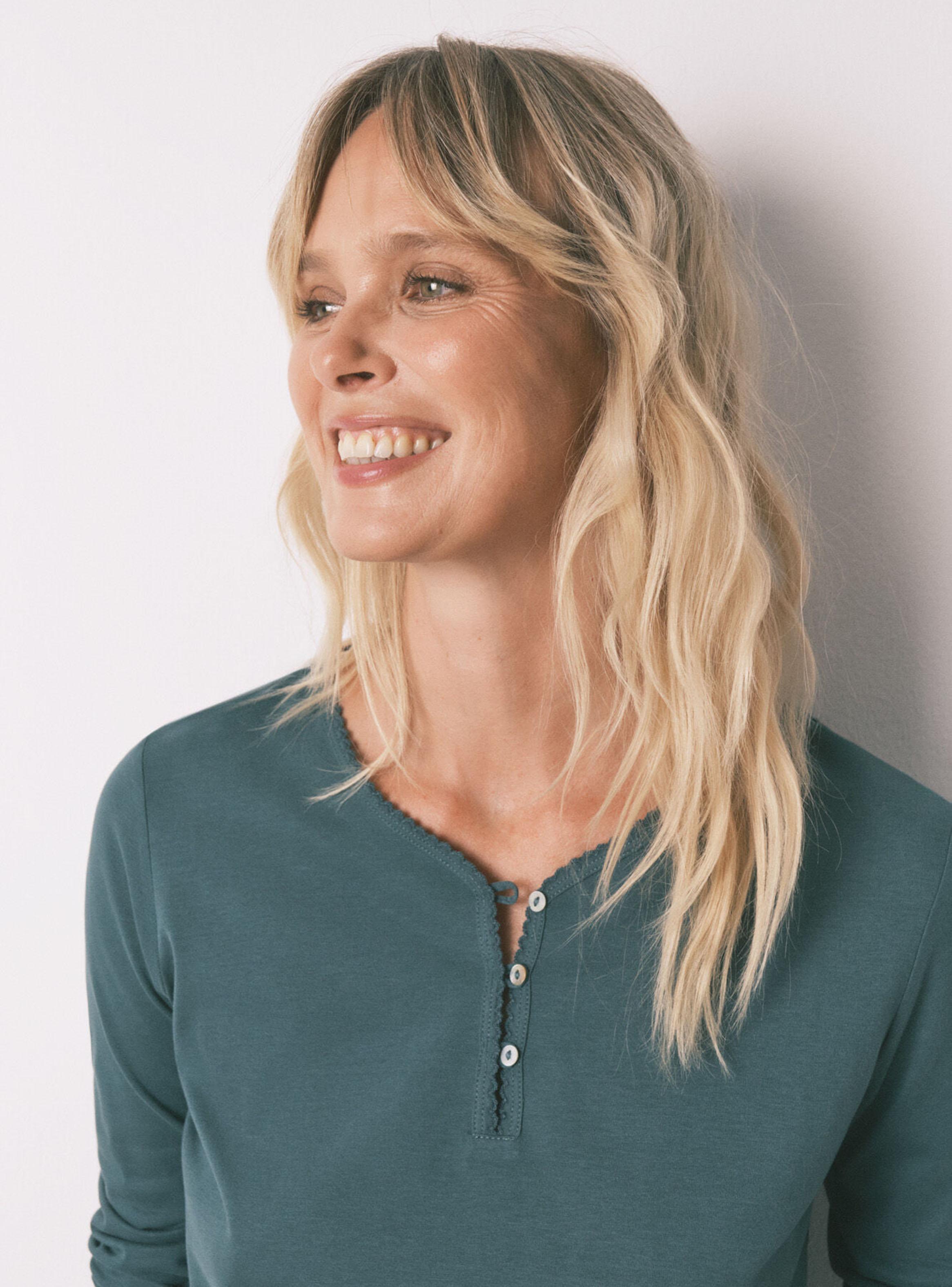 Polera Manga Larga Lisa Algodón-2