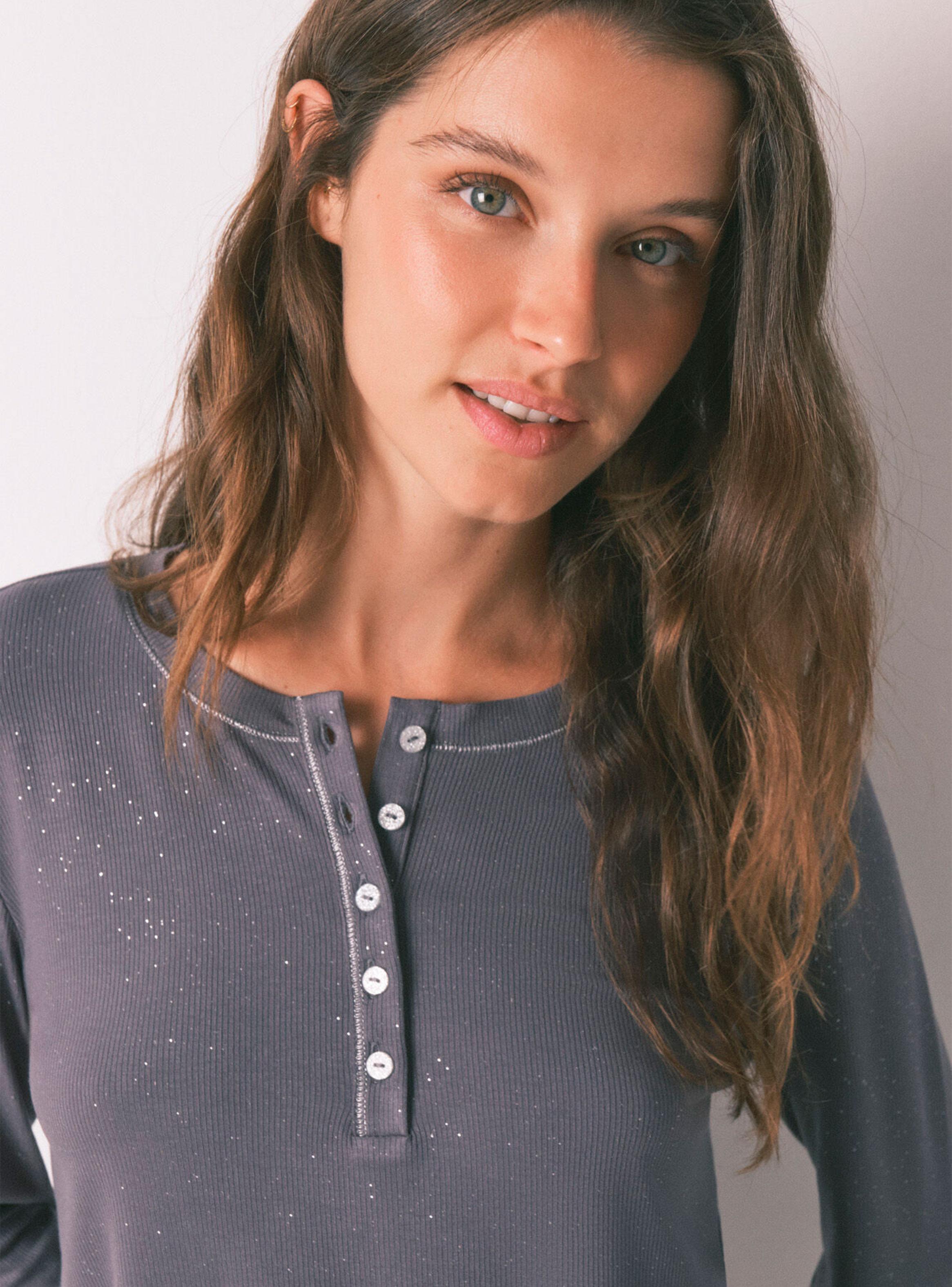 Camiseta Manga Larga Viscosa Brillo-2