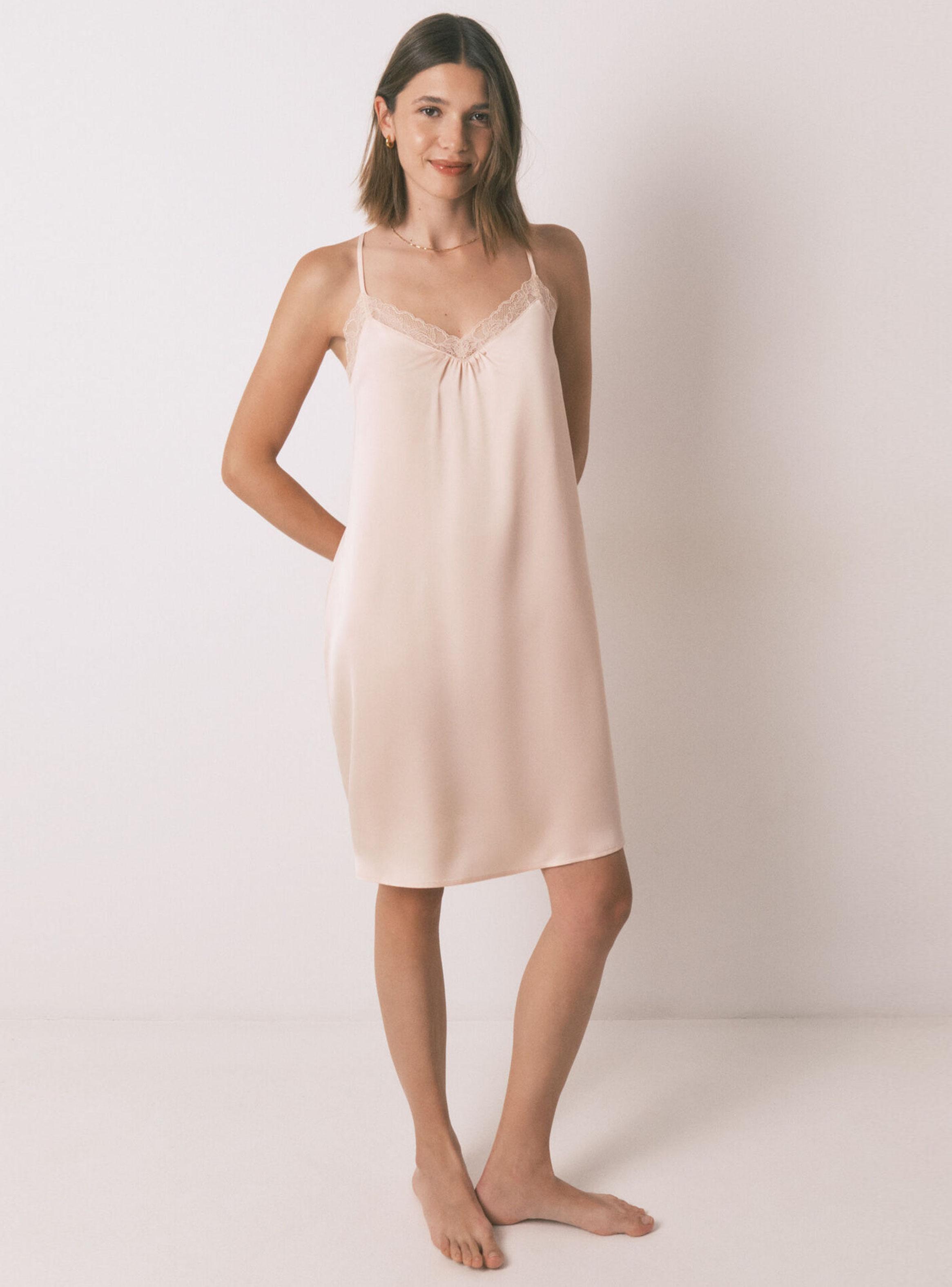 Camisón Satén Encaje-4