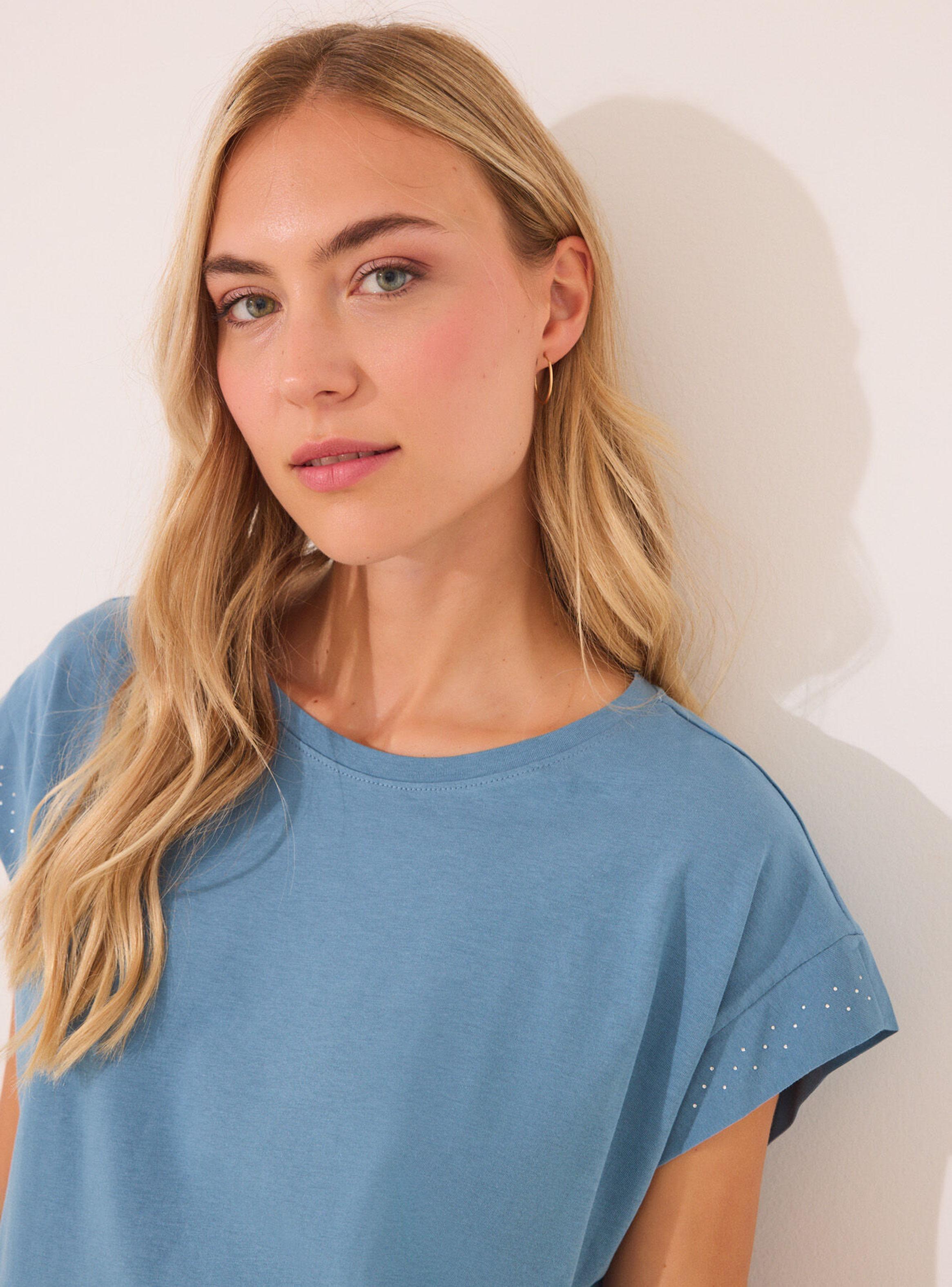 Pijama Corto Algodón Flores con Detalle Mangas-2