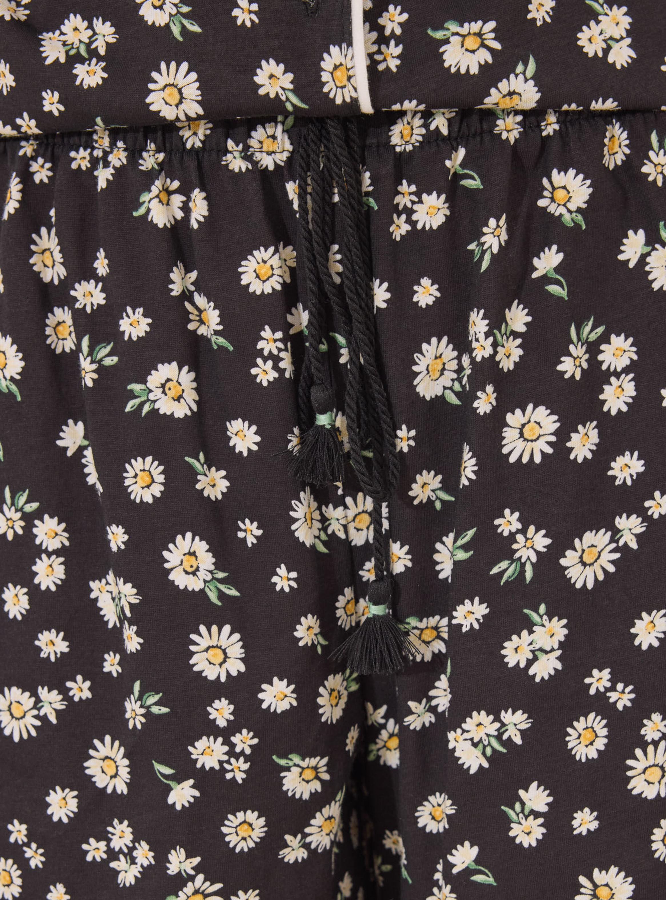 Pijama Camisero Corto Algodón Flores-3