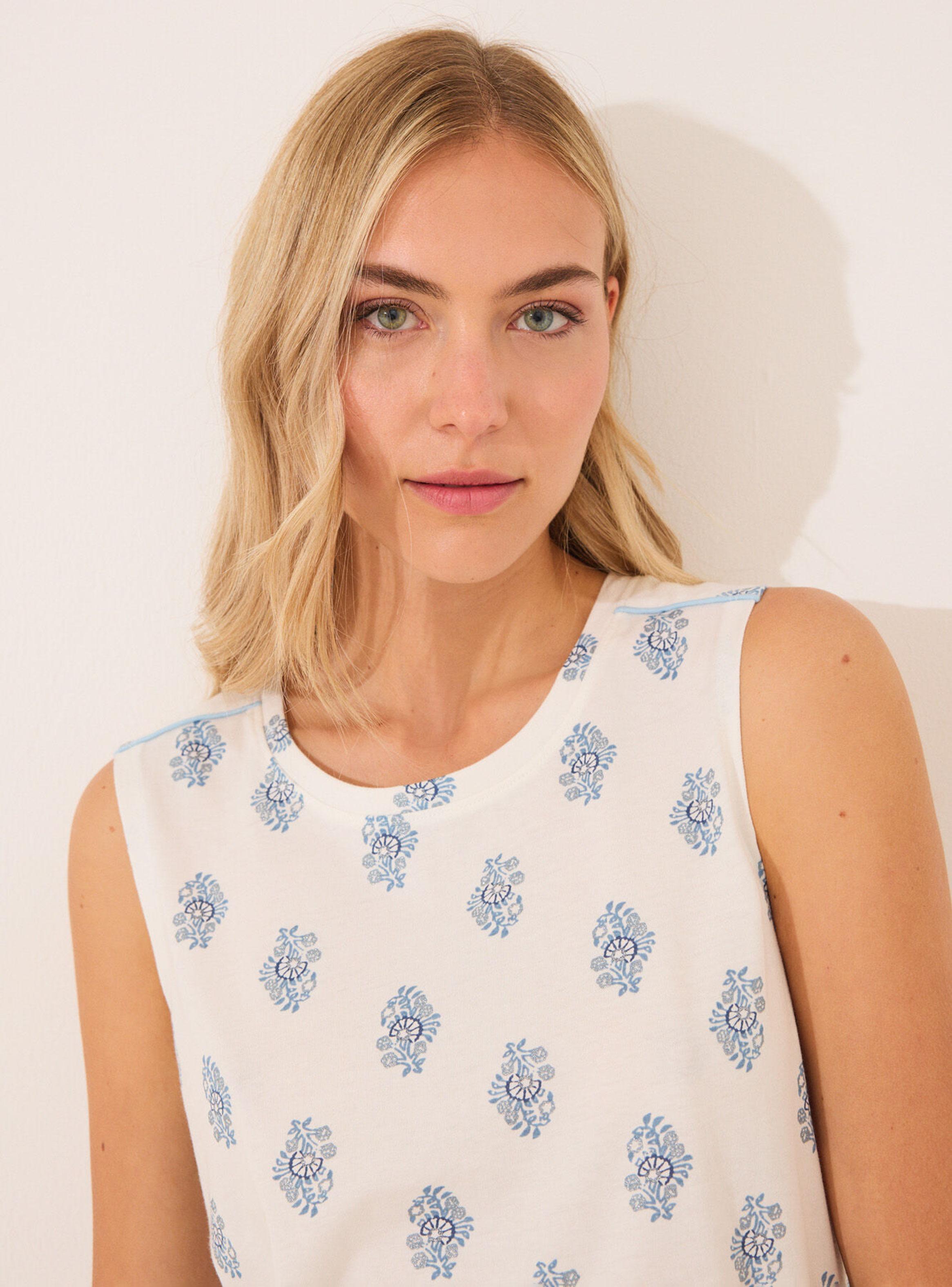 Pijama Corto Tirantes Algodón Paisley-2