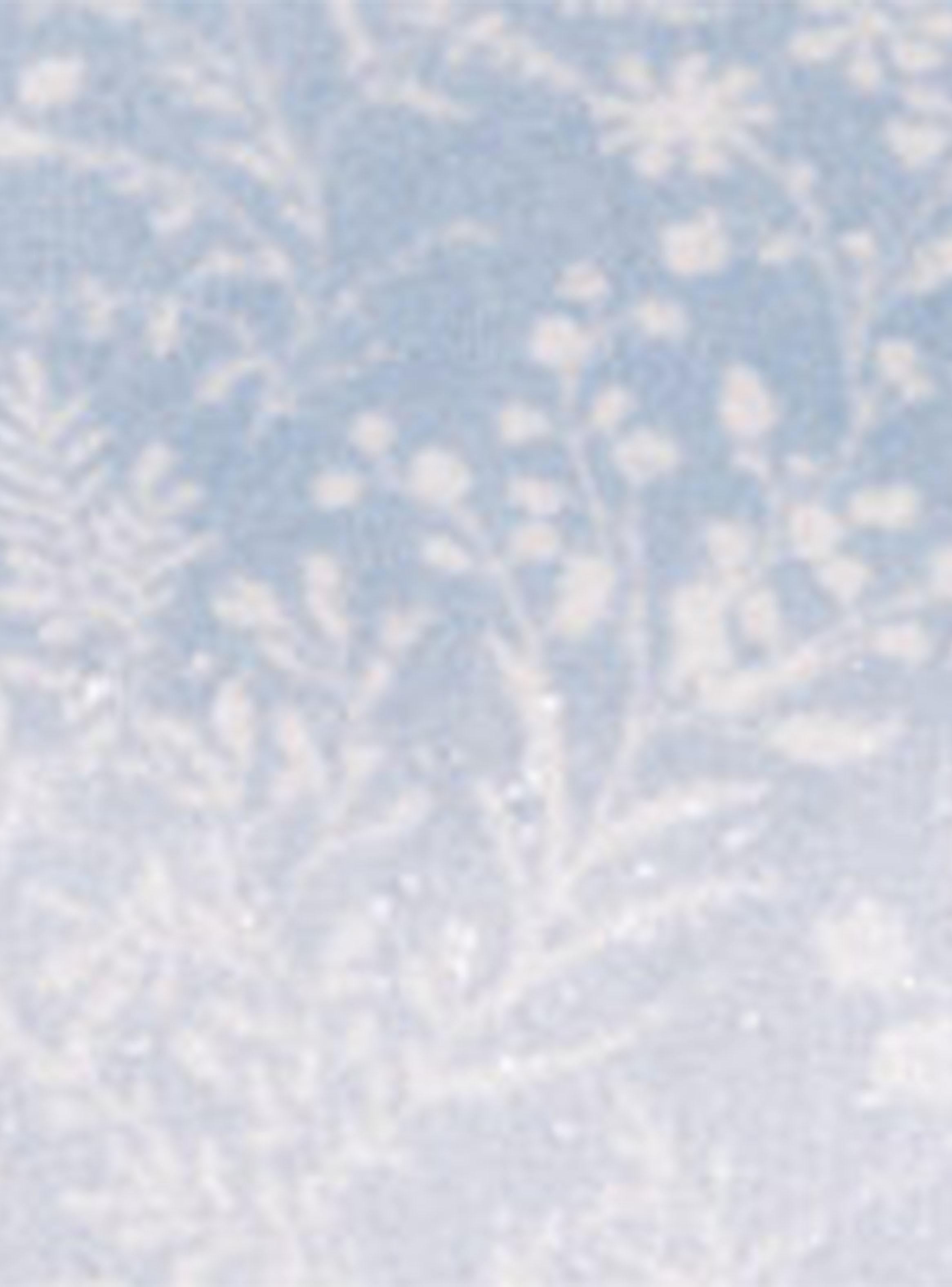 Pijama Largo Terciopelo Brillo Flores Azul-5