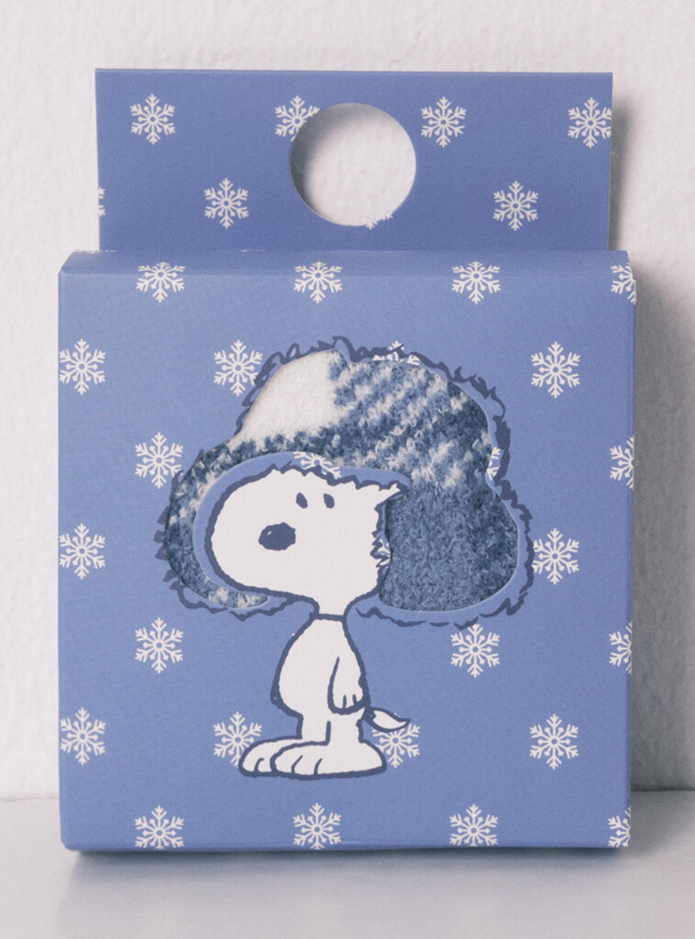 Calcetín Largos Pelo Print Cuadros Snoopy-3