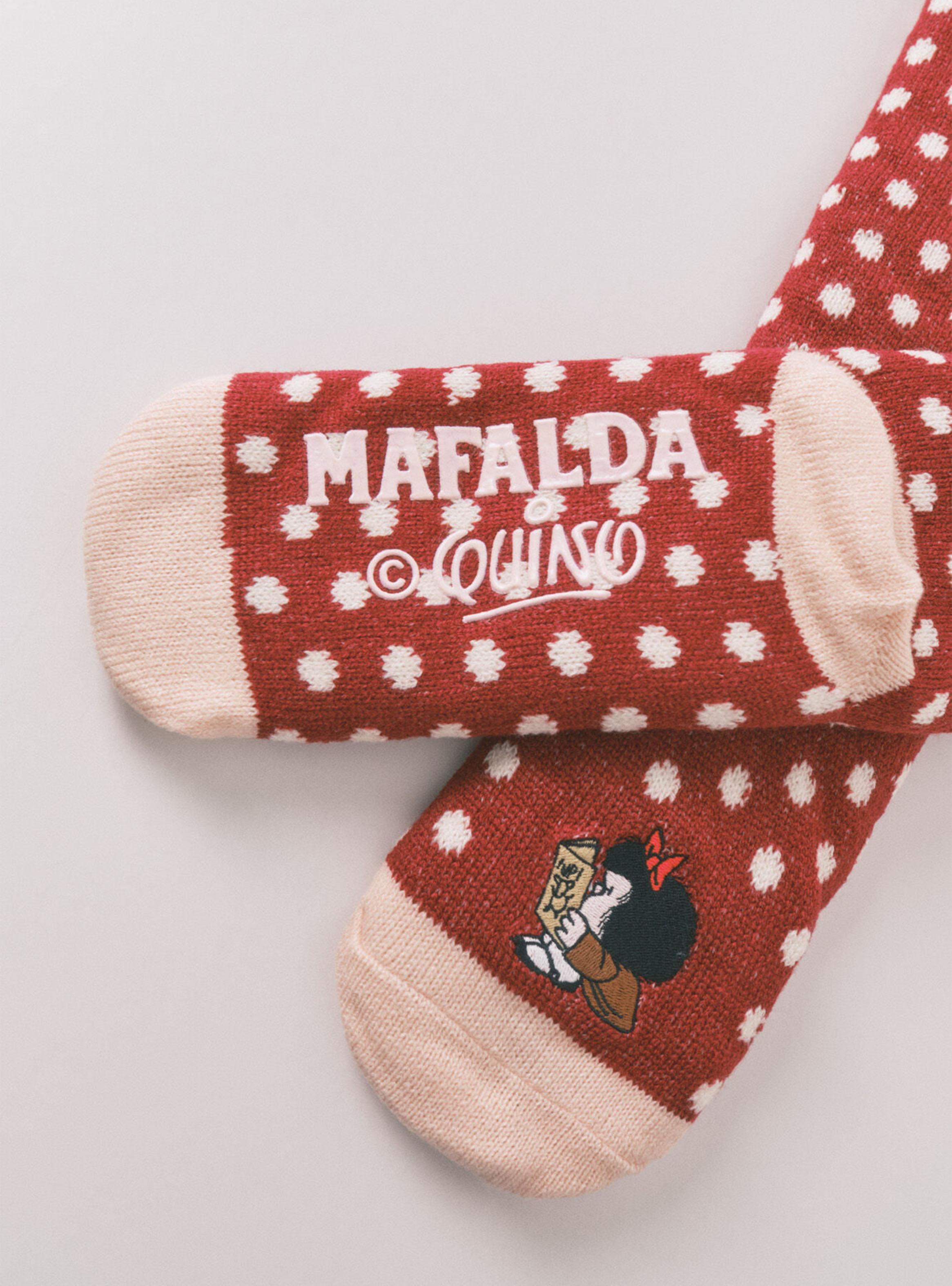 Calcetín Largo Mafalda Tricot Rojo-2