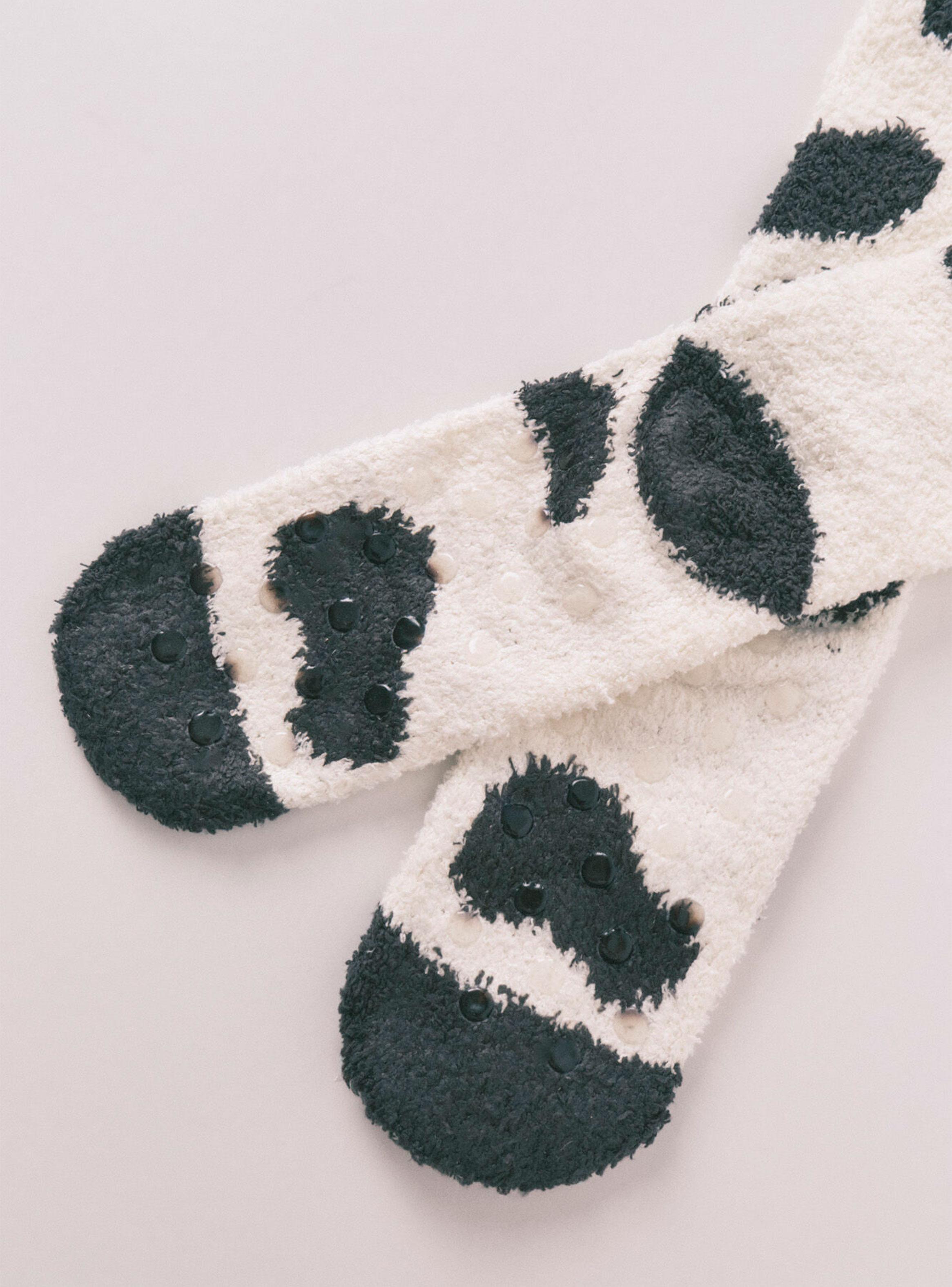 Calcetín Largos Pelo Print Vaca 3D-3