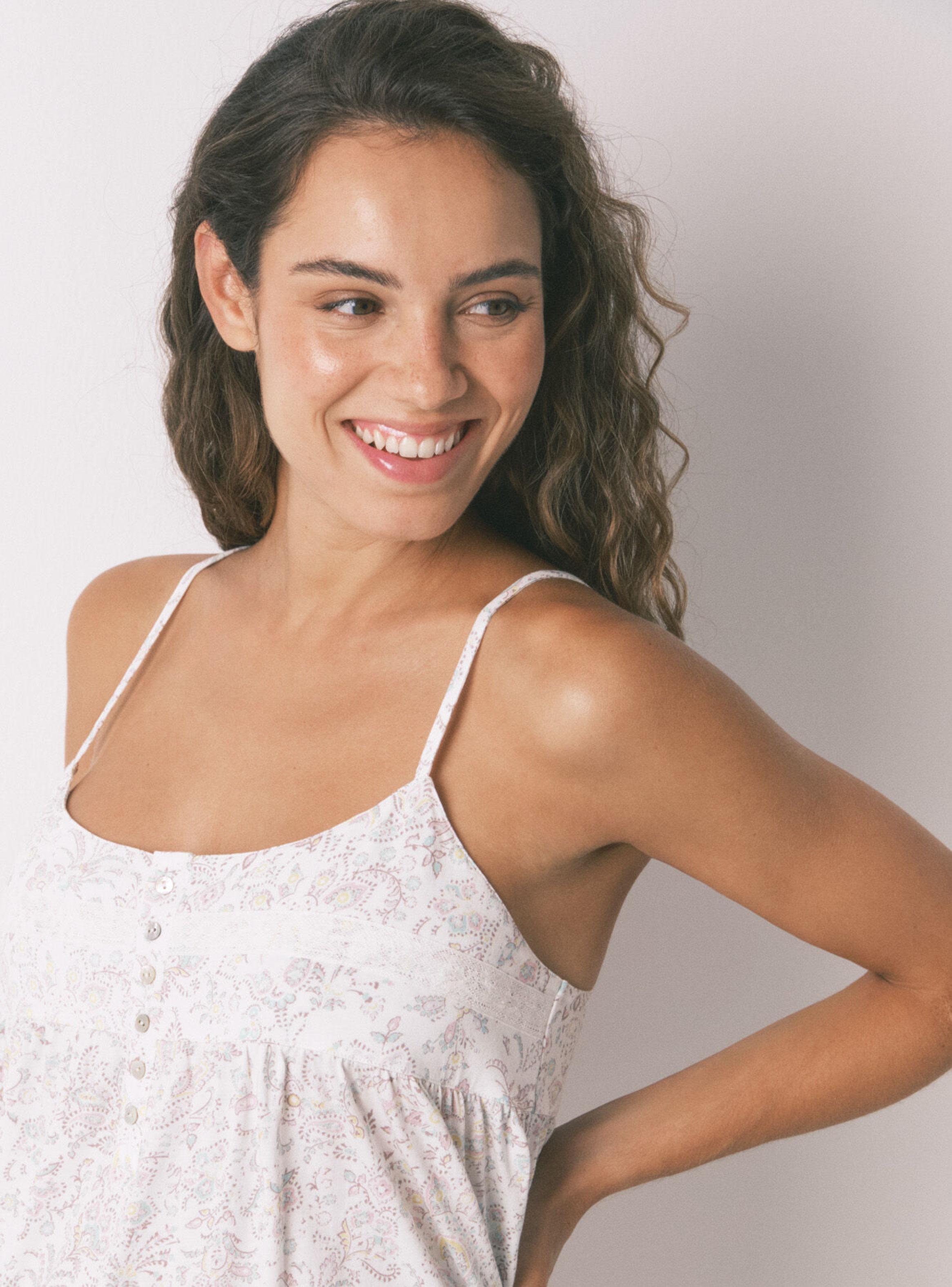 Camisón Midi Maternity Algodón Floral-2