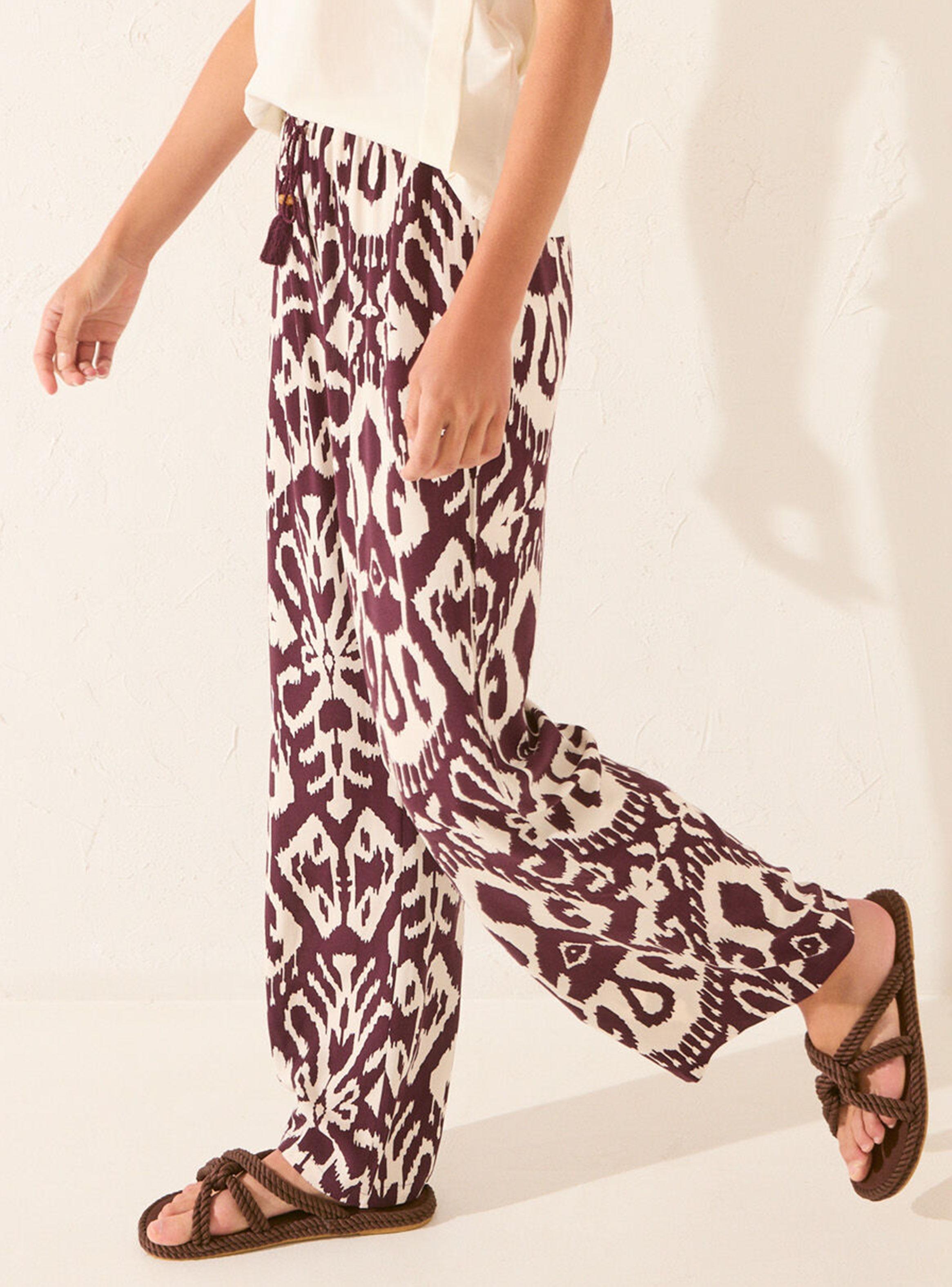 Pantalón Largo Viscosa Estampado Flores-2