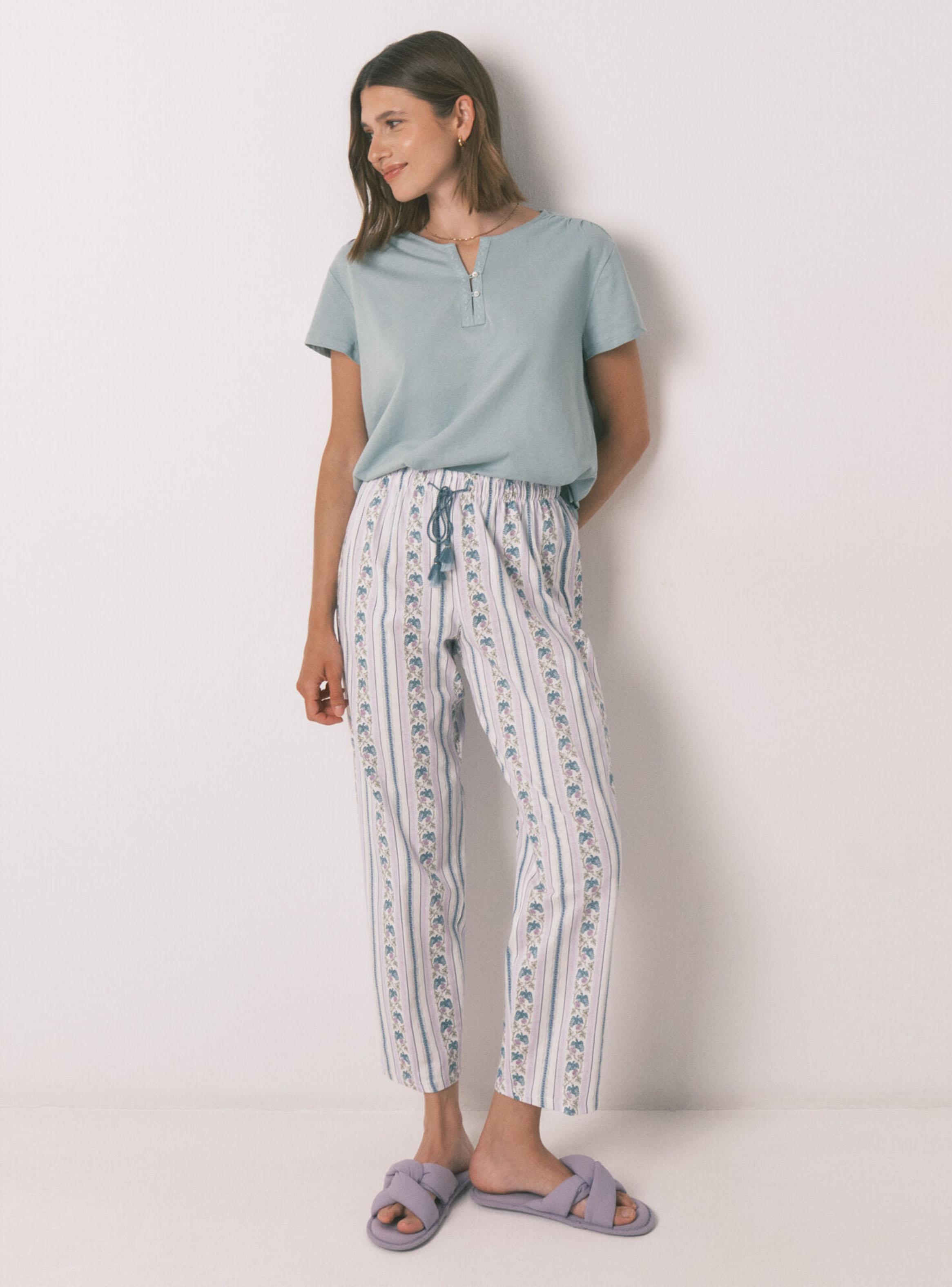 Pantalón Largo Carrot Algodón Cenefas-3