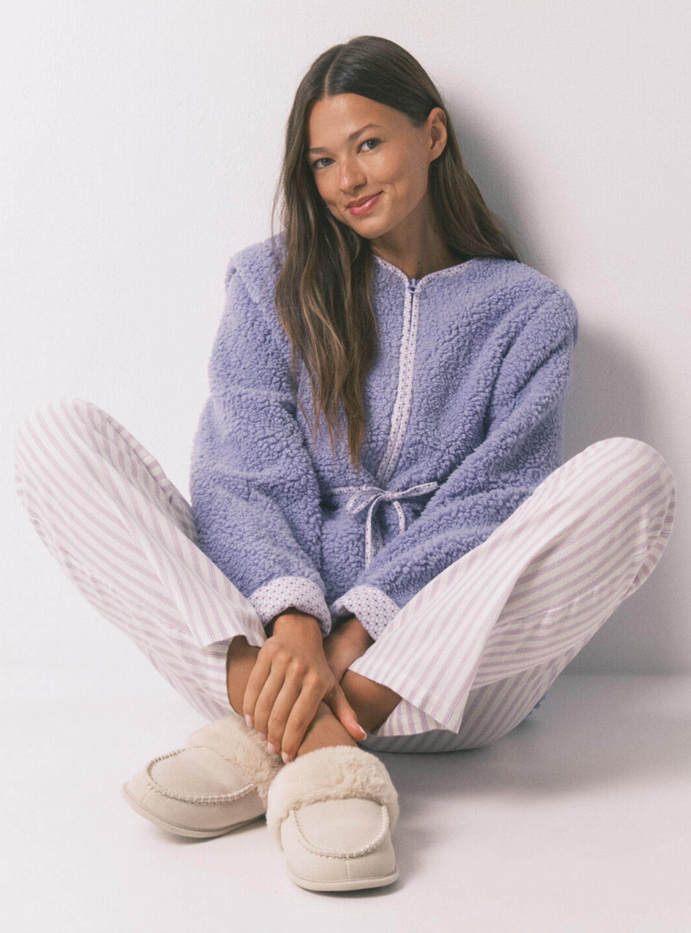 Pantalón Largo Franela Print Rayas Multi-2