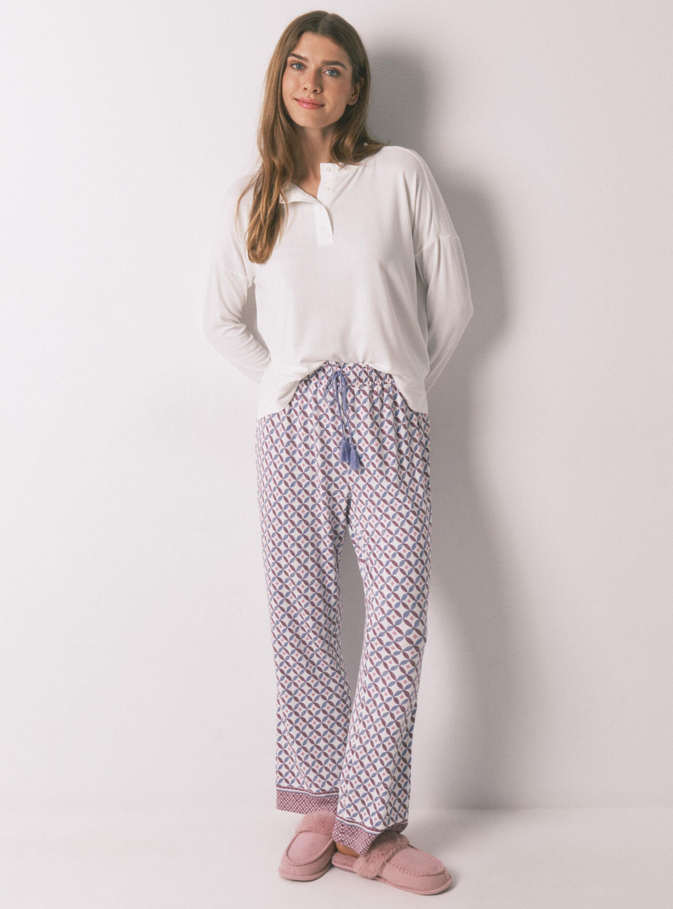 Pantalón Largo Ancho Punto Suave-2