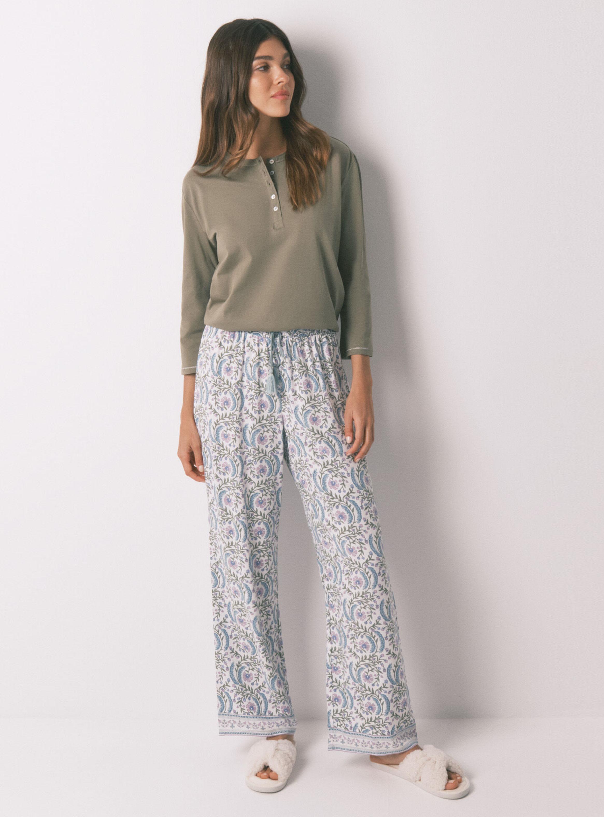 Pantalón Largo Viscosa Print Flores-4