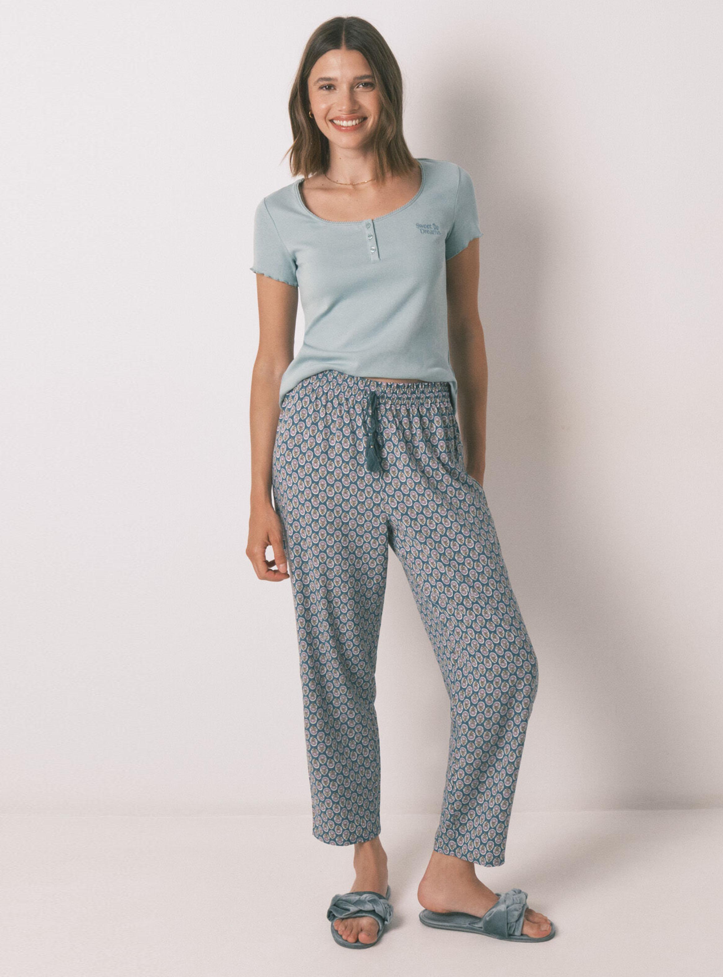 Pantalón Largo Carrot Viscosa Print Sellos-4