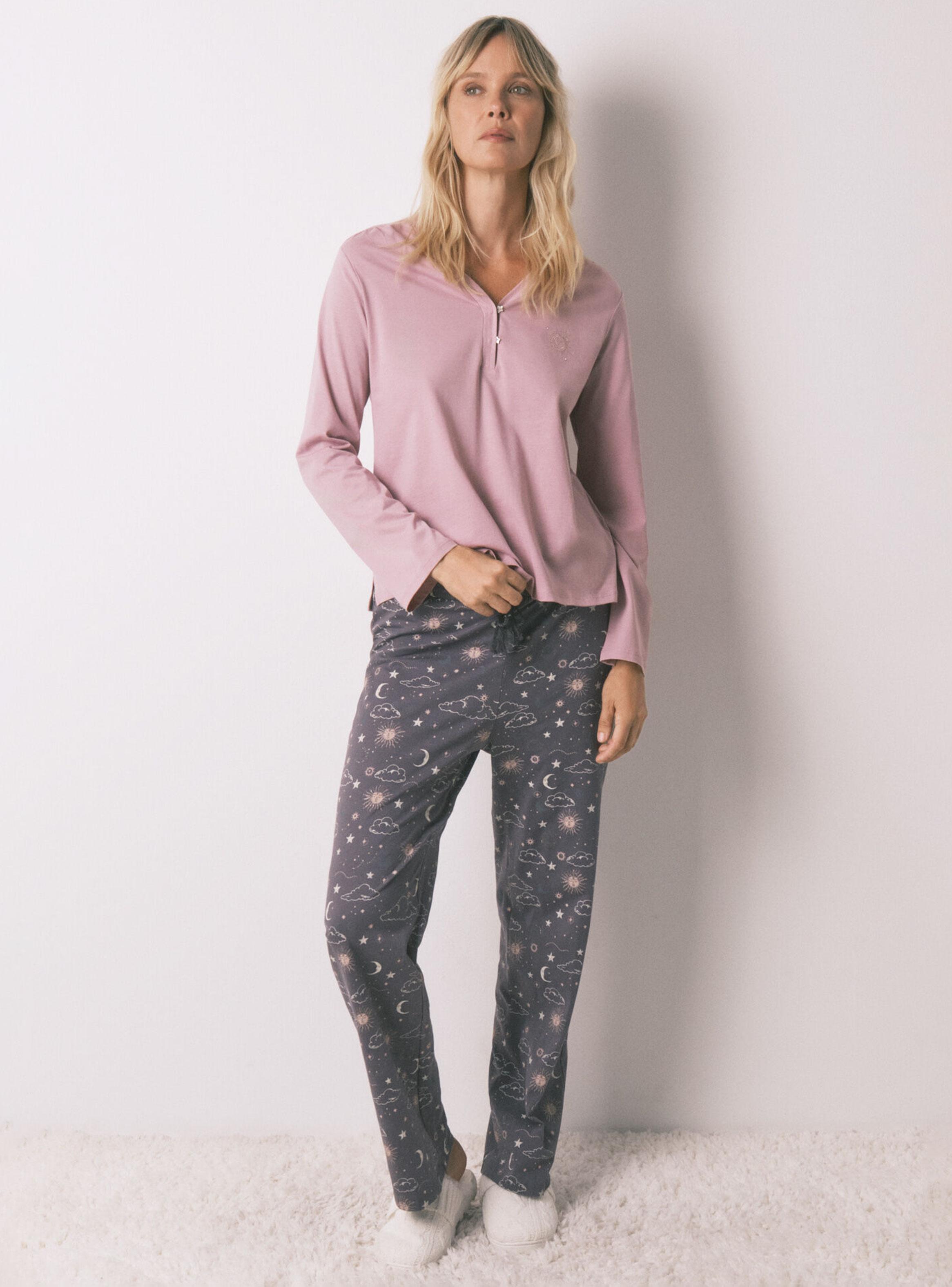 Pantalón Largo Algodón Estampado Astral-2