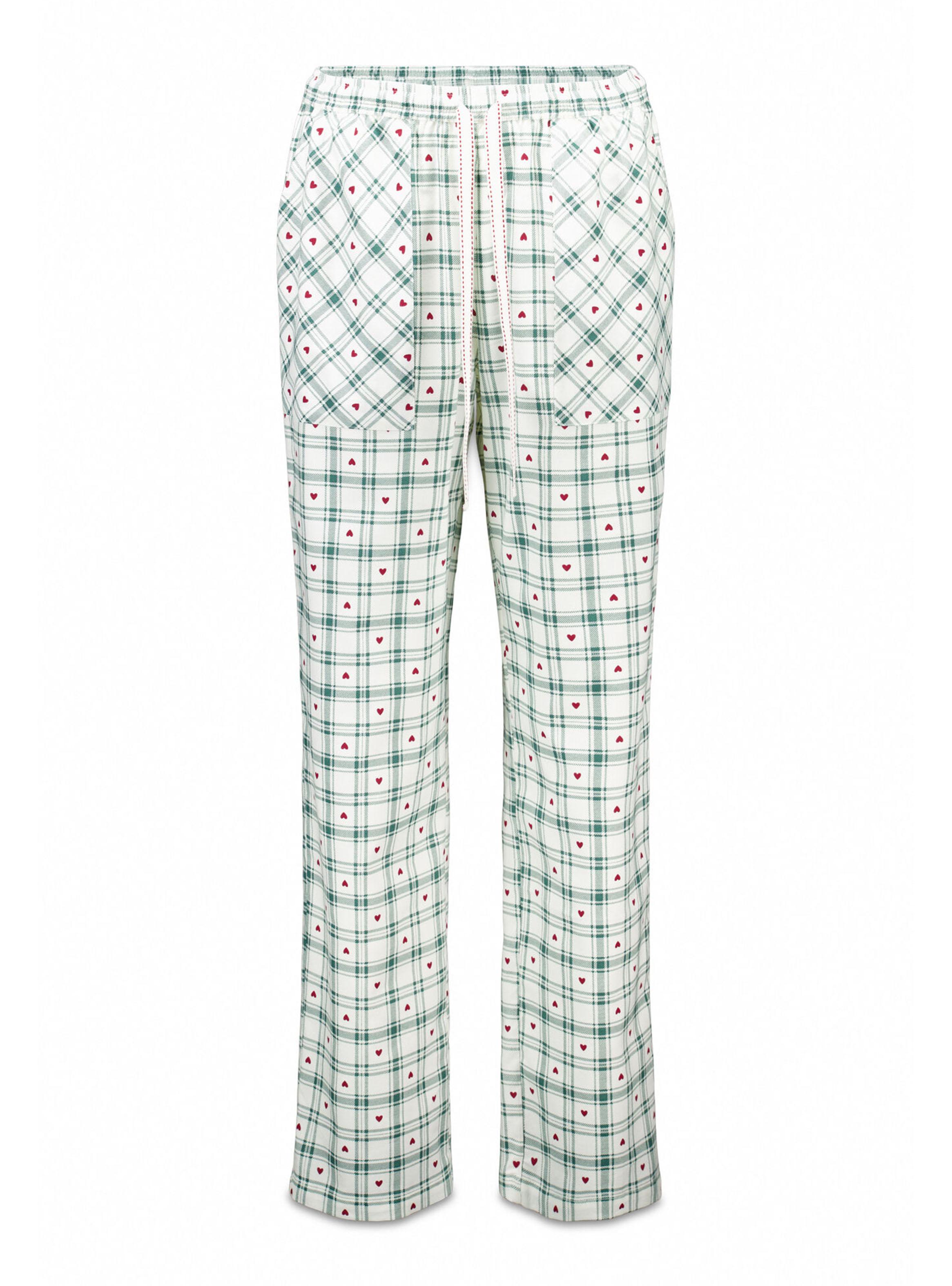 Pantalón Largo Franela Estampado Cuadros-5