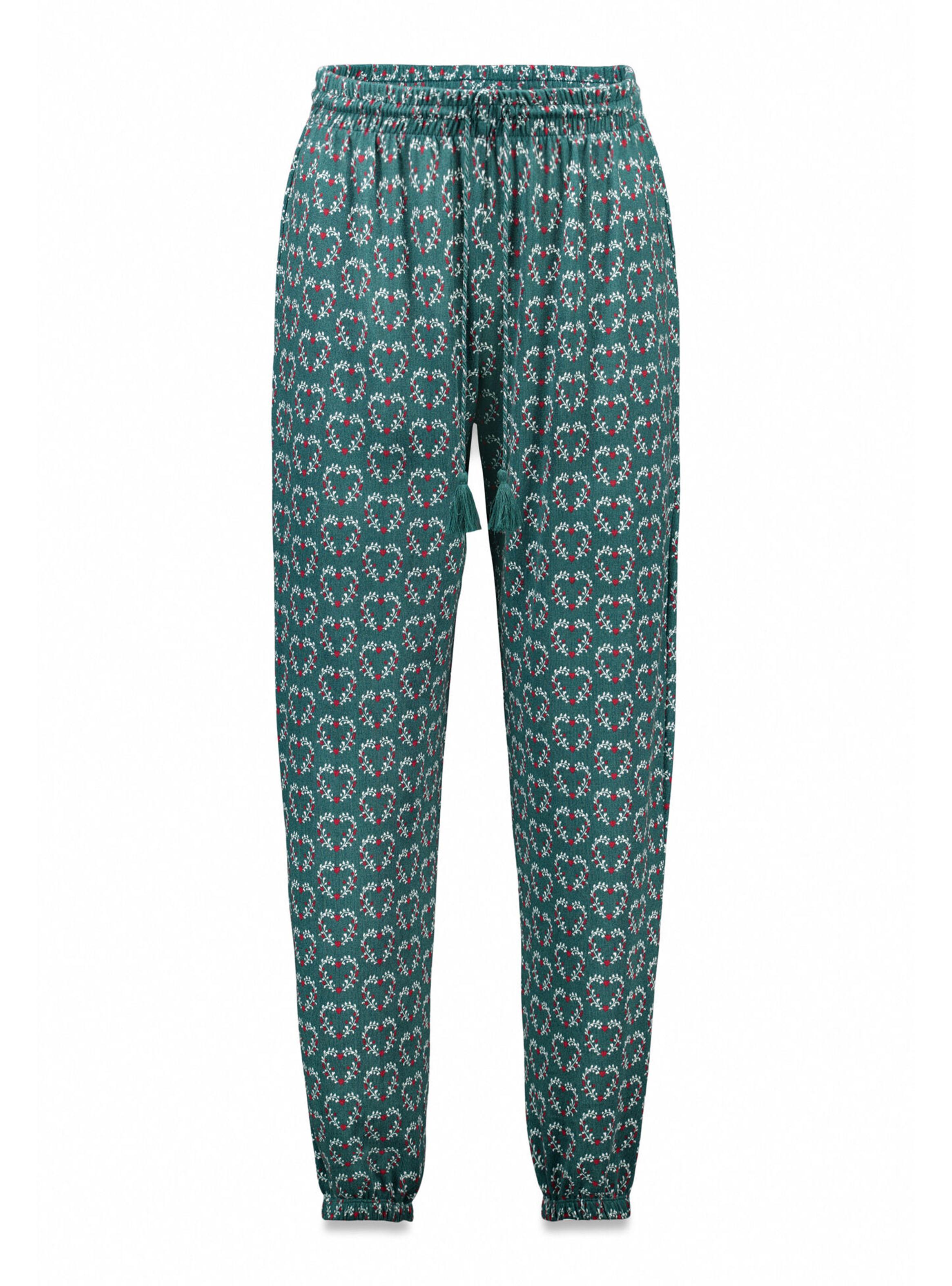 Pantalón Largo Punto Ante Estampado Corazones-5