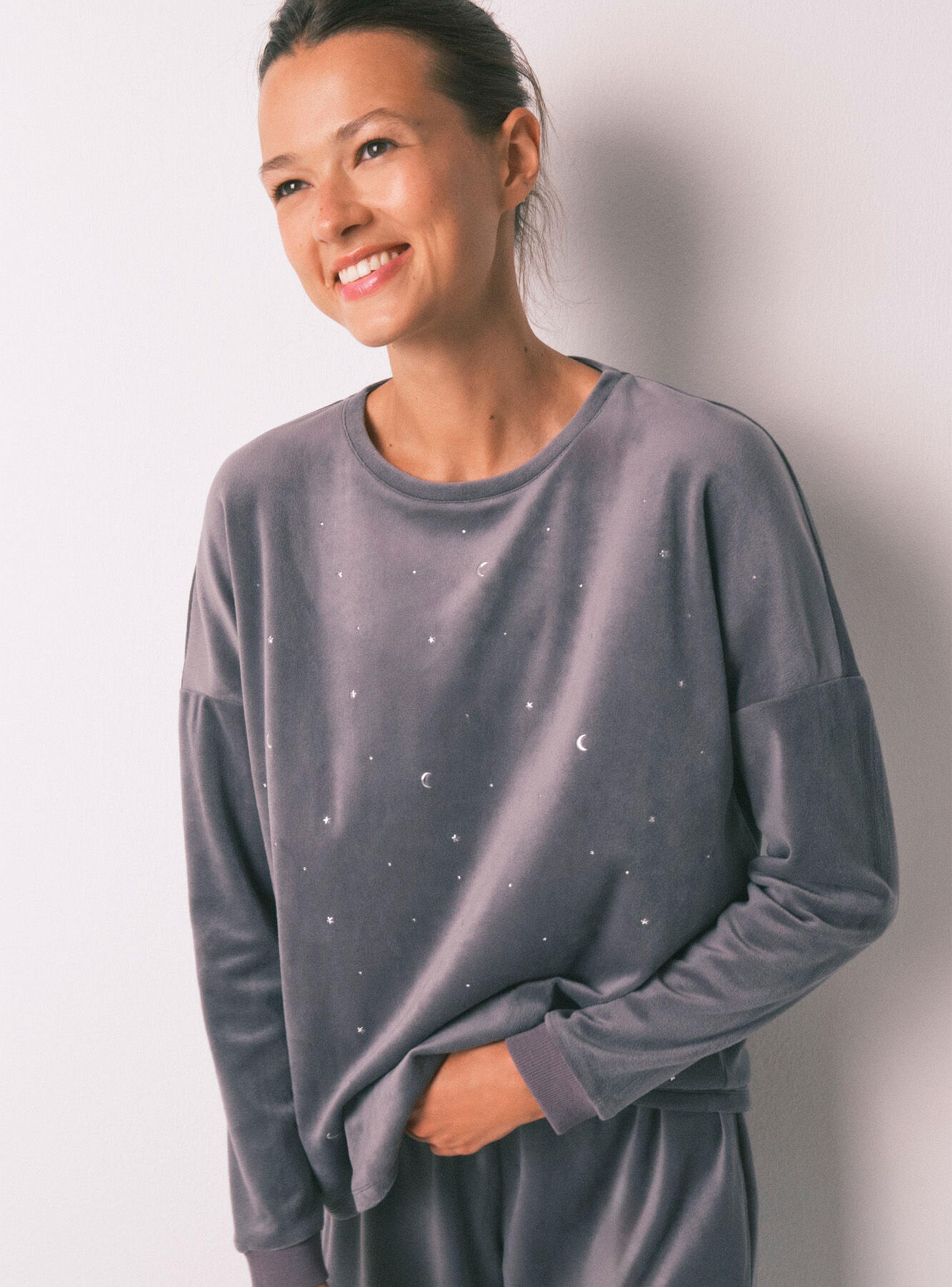 Pijama Terciopelo Suave Brillo Color-2