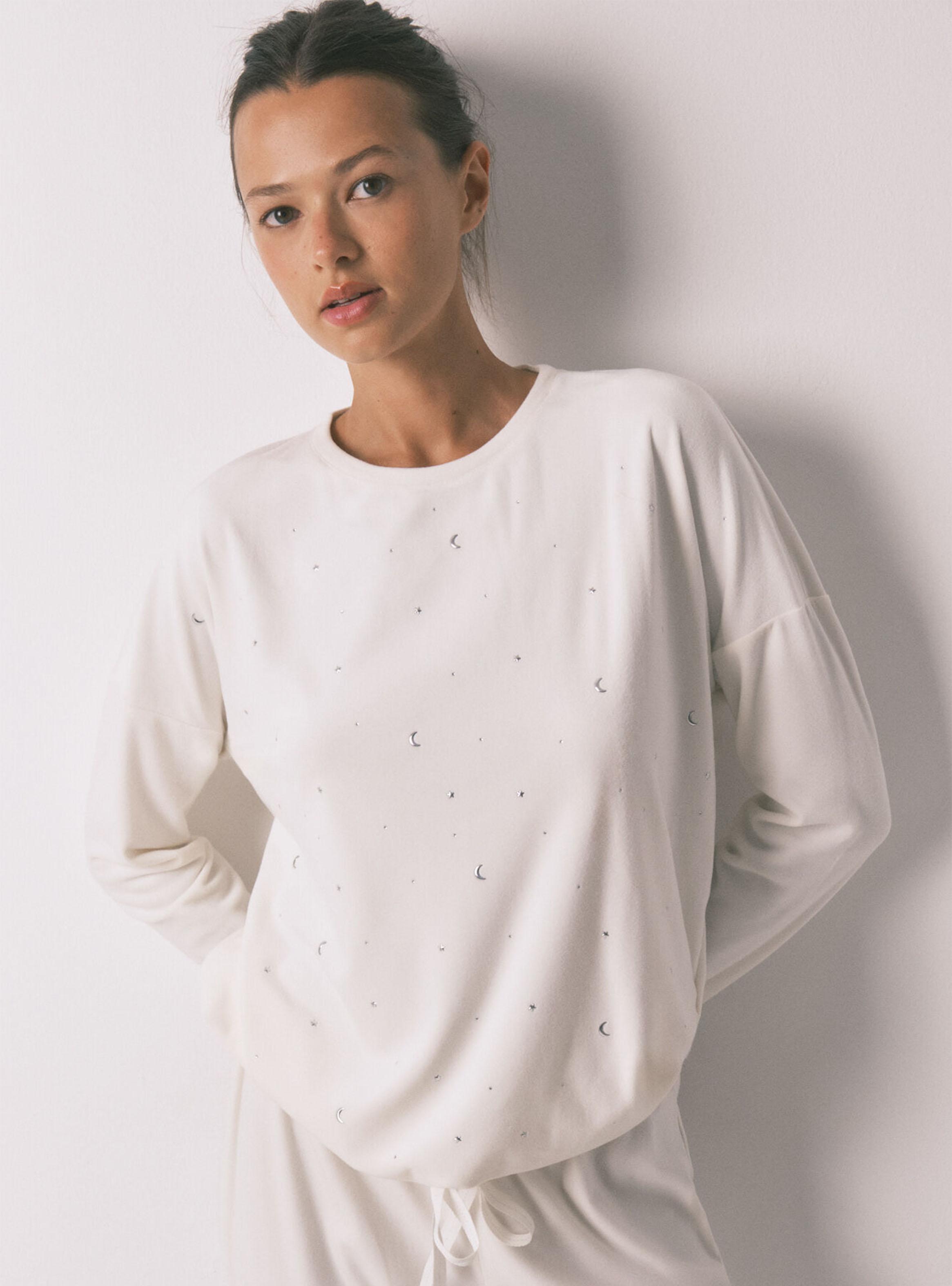 Pijama Largo Terciopelo Suave Brillo-2