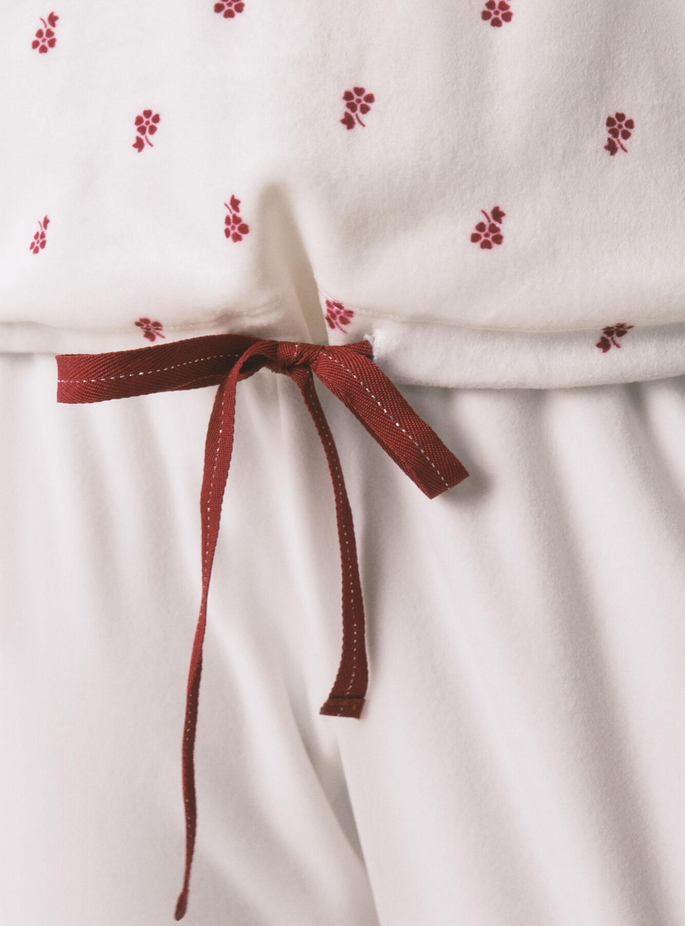 Pijama Largo Terciopelo Flores-4
