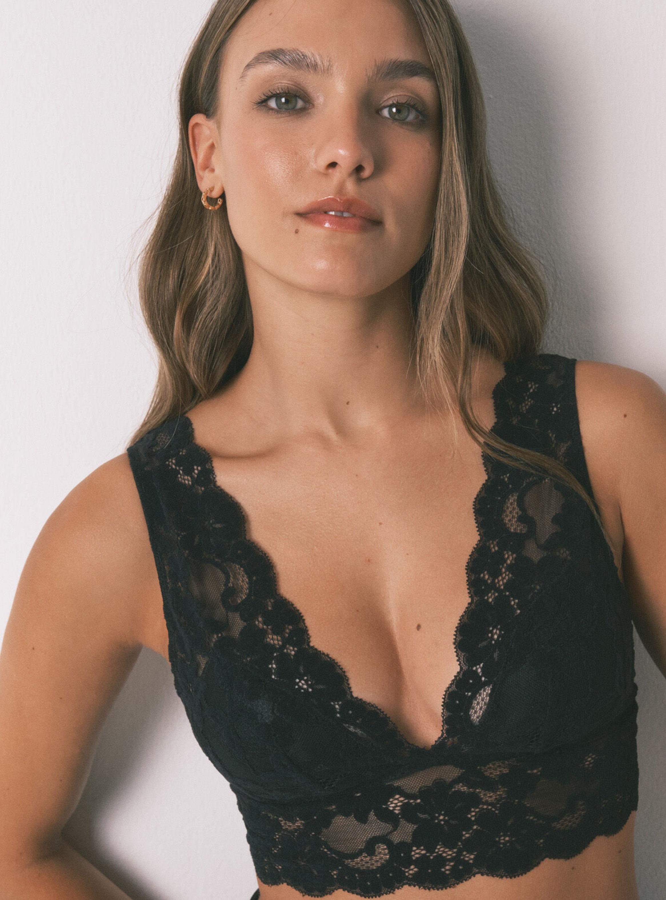 Sostén Bralette Halter Encaje-2
