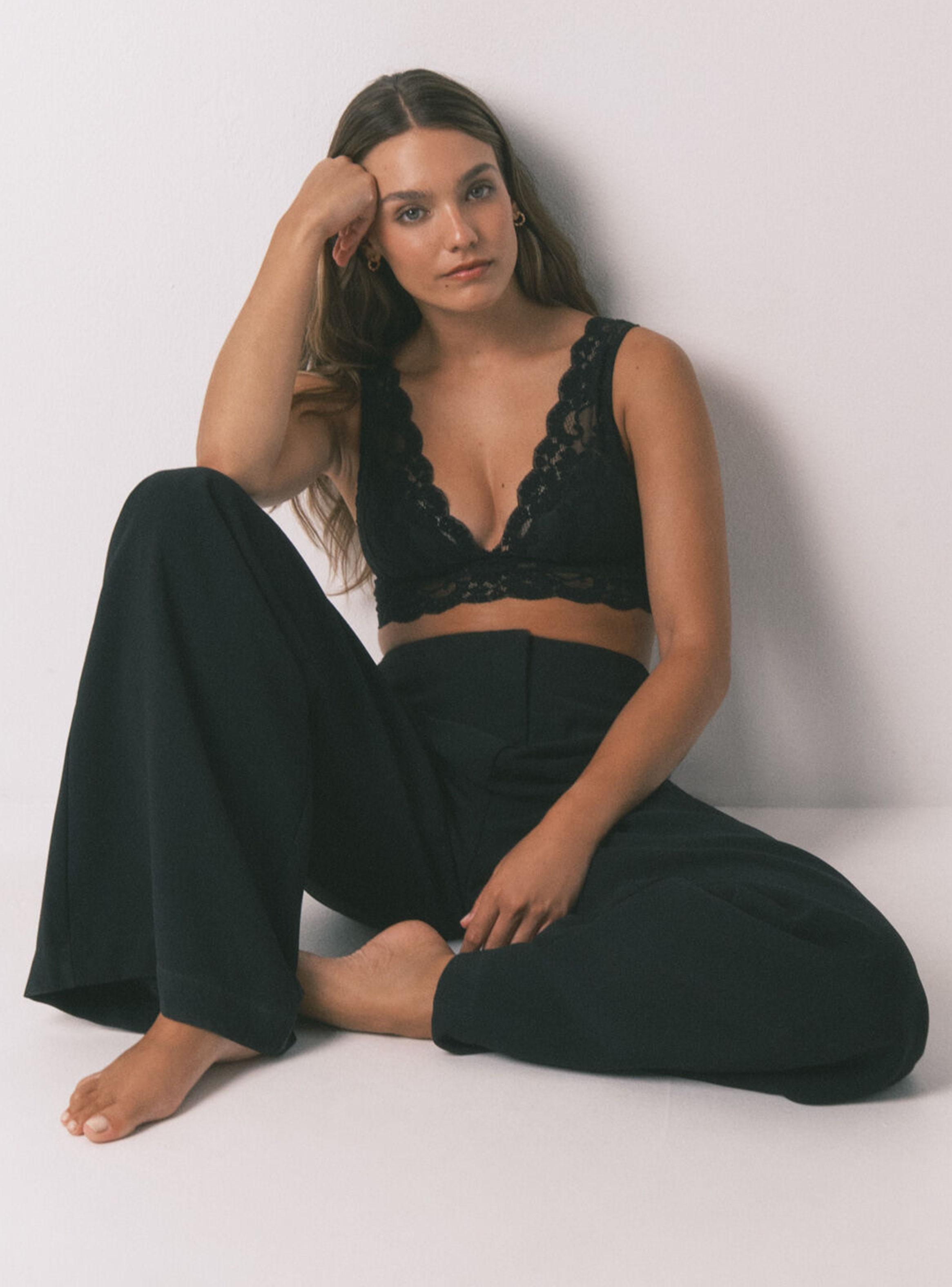 Sostén Bralette Halter Encaje-4