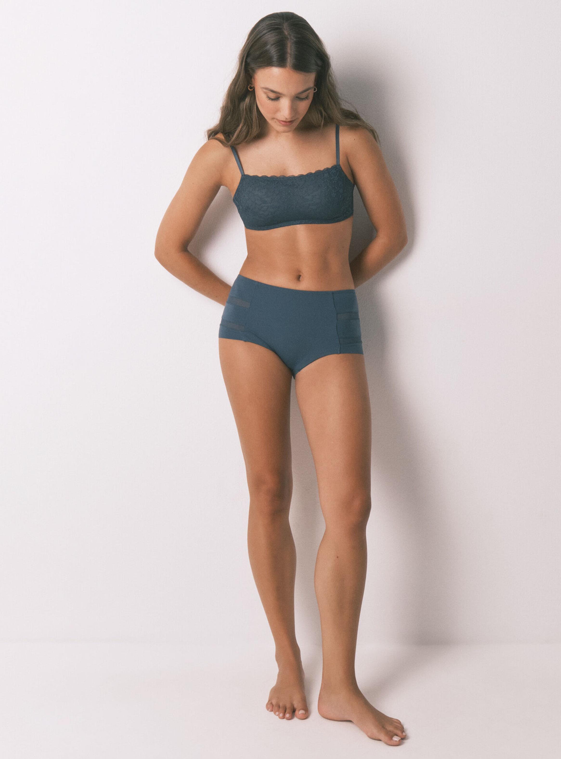 Calzón Alta Clásico Microfibra Verde-5