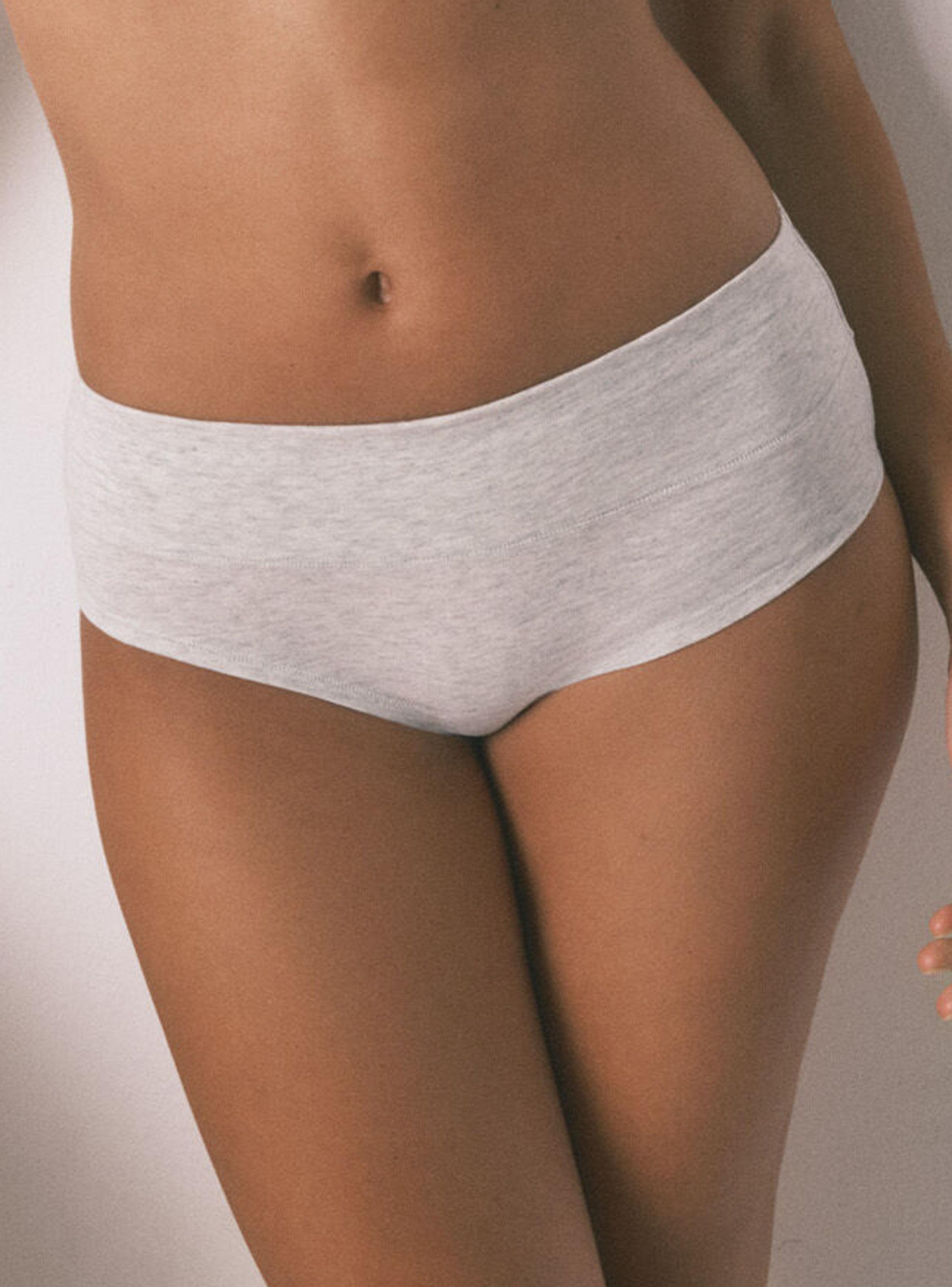 Calzón Alta Clásico Algodón Gris-2