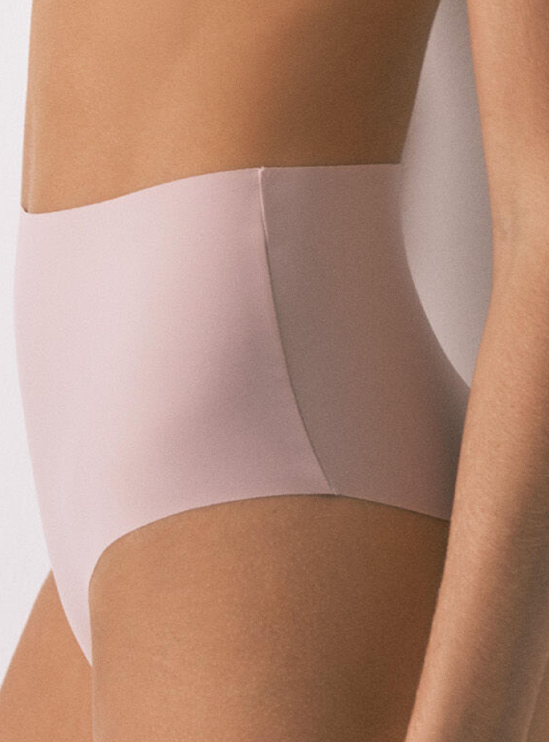 Calzón Alta Clásico Microfibra Rosa-3