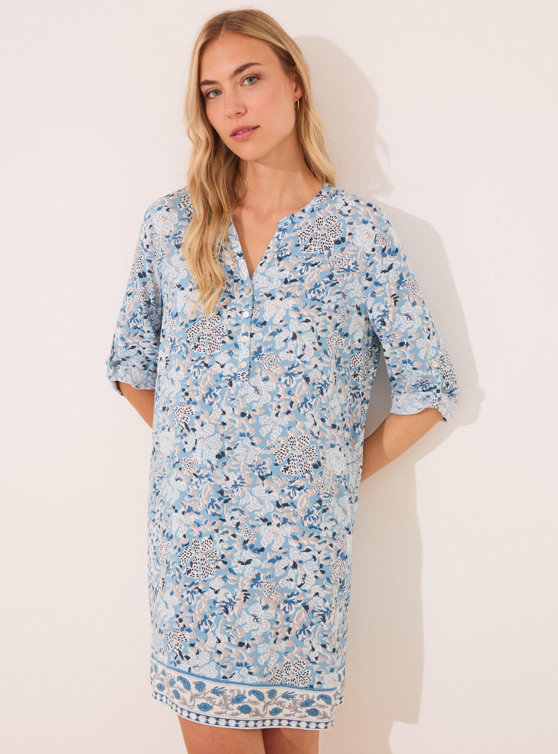 Camisola Corta Viscosa Flores-2