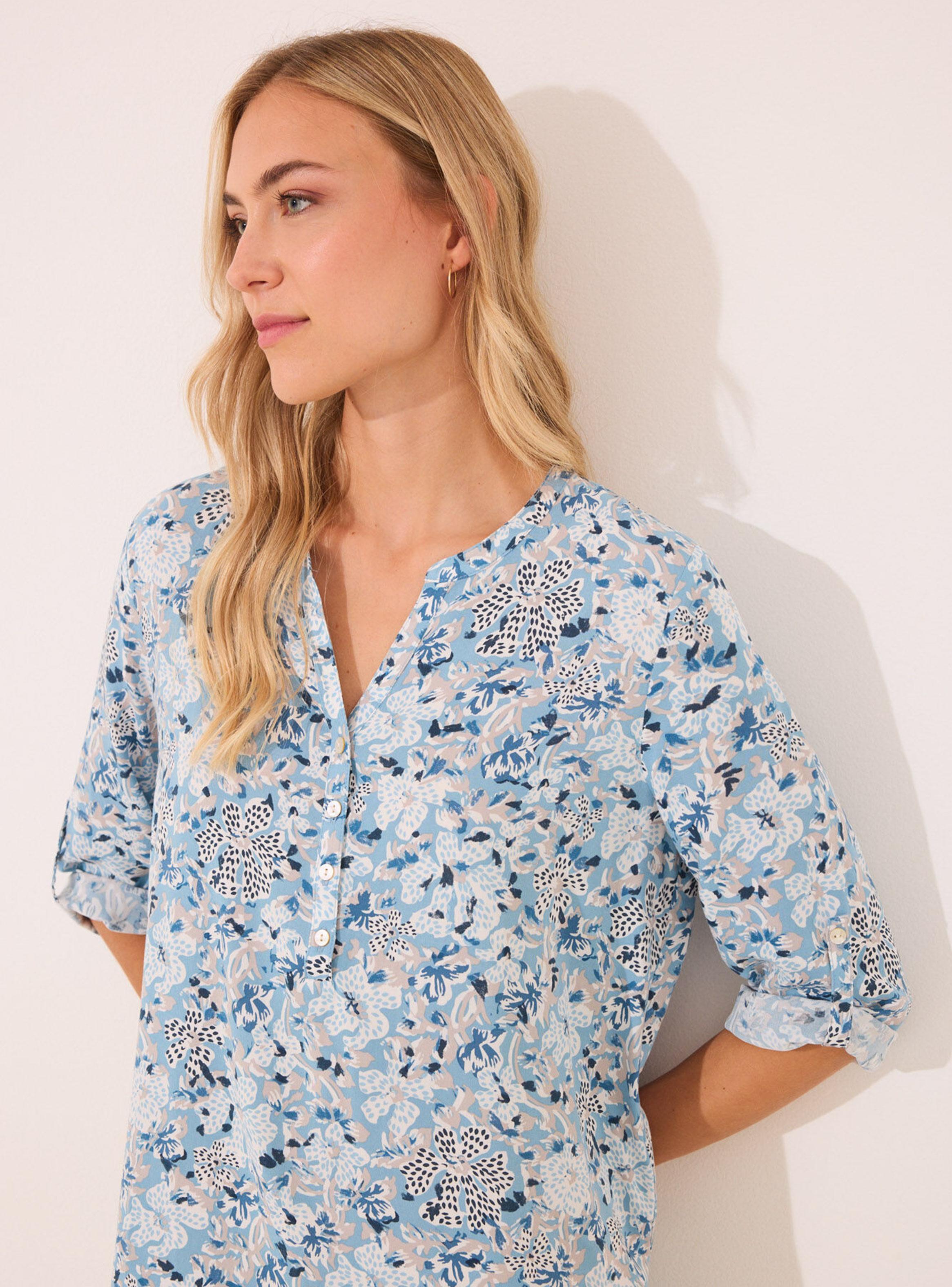 Camisola Corta Viscosa Flores-3